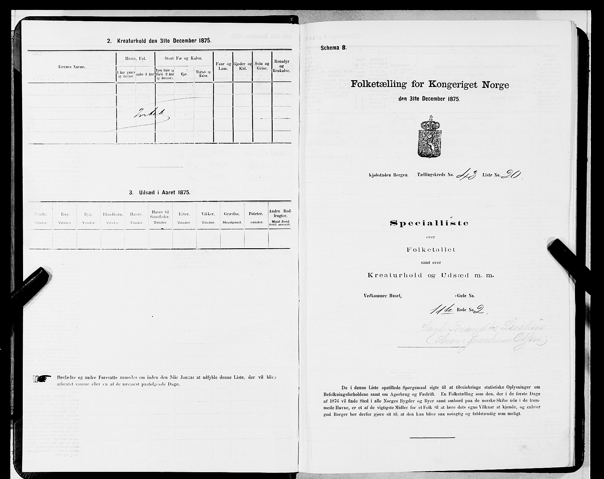 SAB, Folketelling 1875 for 1301 Bergen kjøpstad, 1875, s. 2267