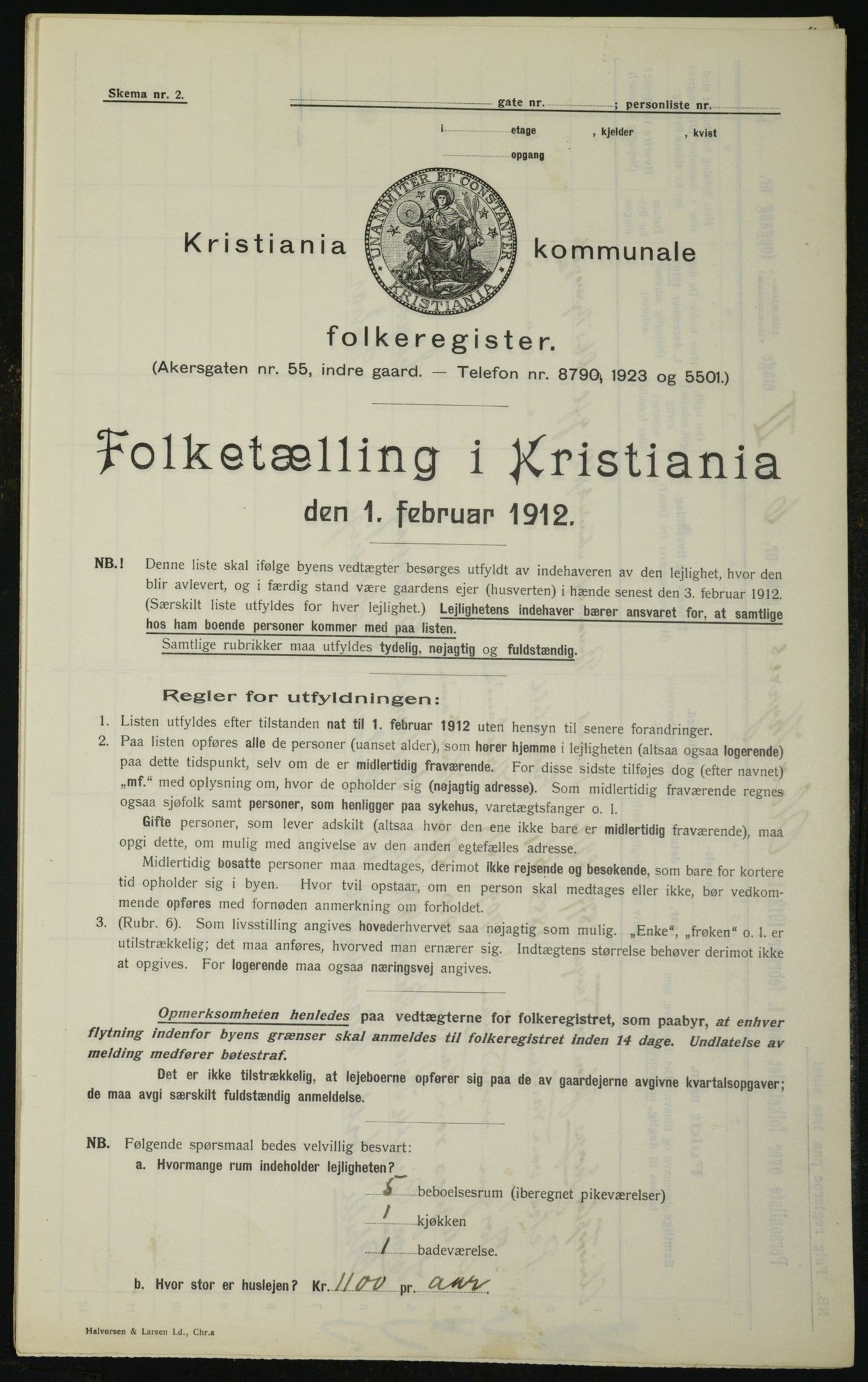 OBA, Kommunal folketelling 1.2.1912 for Kristiania, 1912, s. 75962