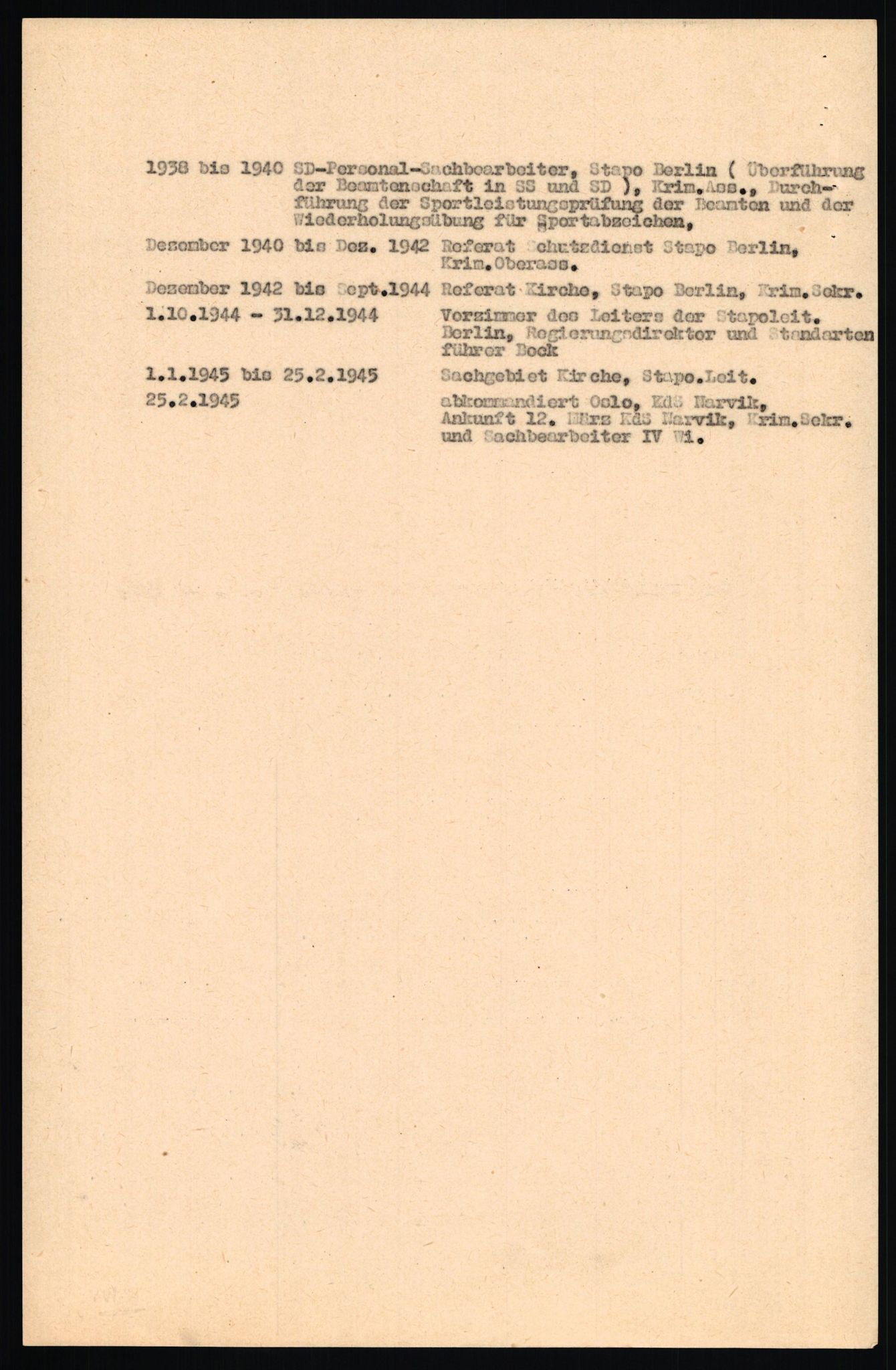 Forsvaret, Forsvarets overkommando II, AV/RA-RAFA-3915/D/Db/L0037: CI Questionaires. Tyske okkupasjonsstyrker i Norge. Tyskere., 1945-1946, s. 46