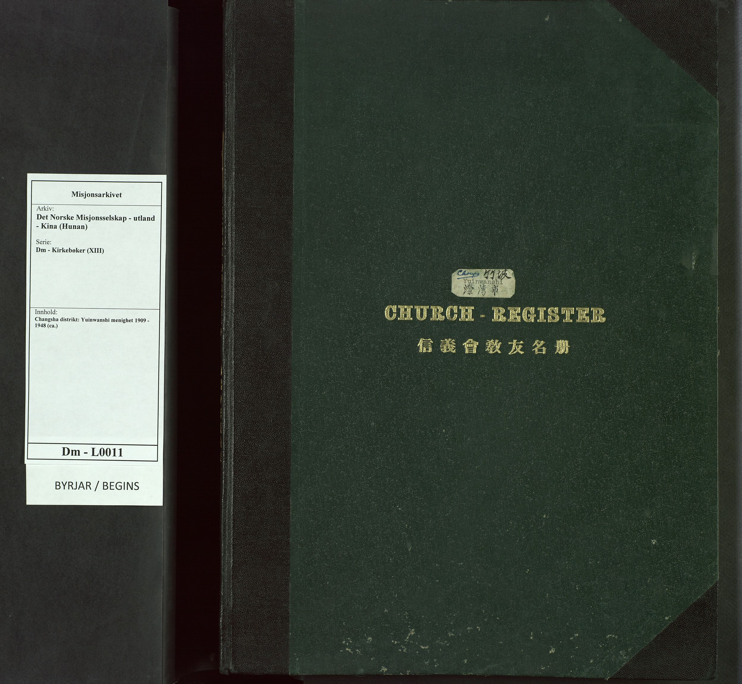 Det Norske Misjonsselskap - utland - Kina (Hunan), VID/MA-A-1065/Dm/L0011: Ministerialbok nr. -, 1909-1948