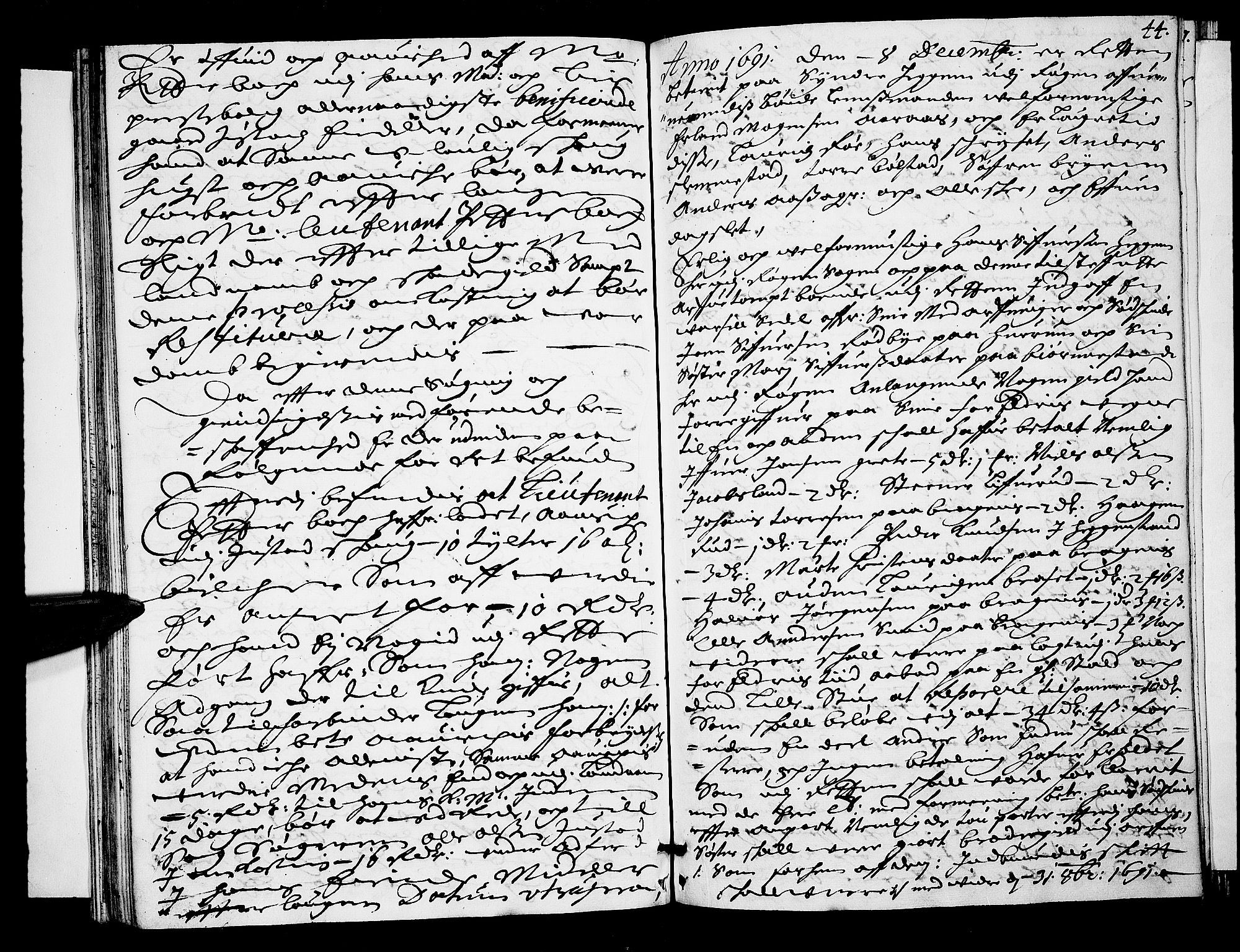 Lier, Røyken og Hurum sorenskriveri, AV/SAKO-A-89/F/Fa/L0032: Tingbok, 1691, s. 44