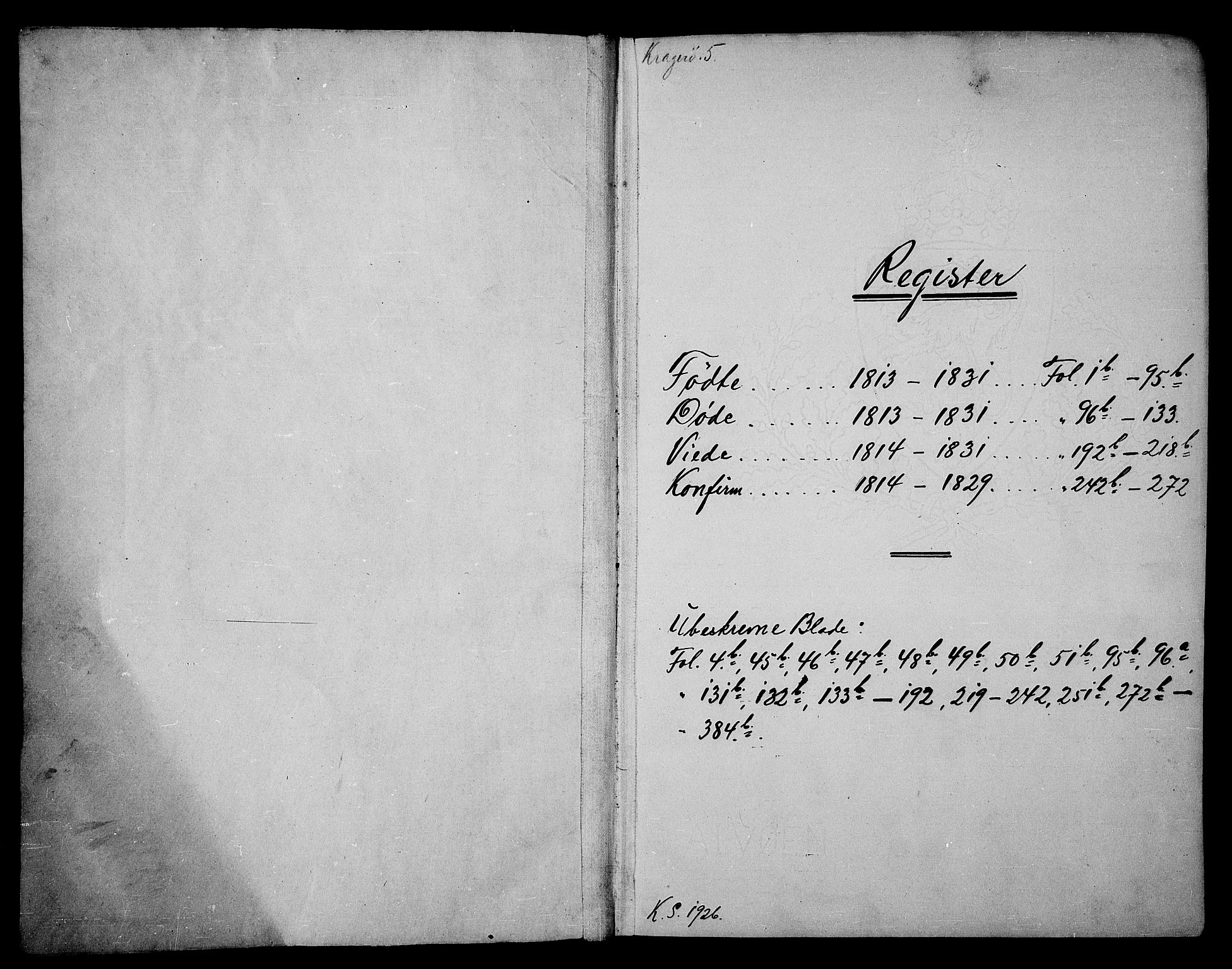 Kragerø kirkebøker, SAKO/A-278/G/Ga/L0002: Klokkerbok nr. 2, 1814-1831