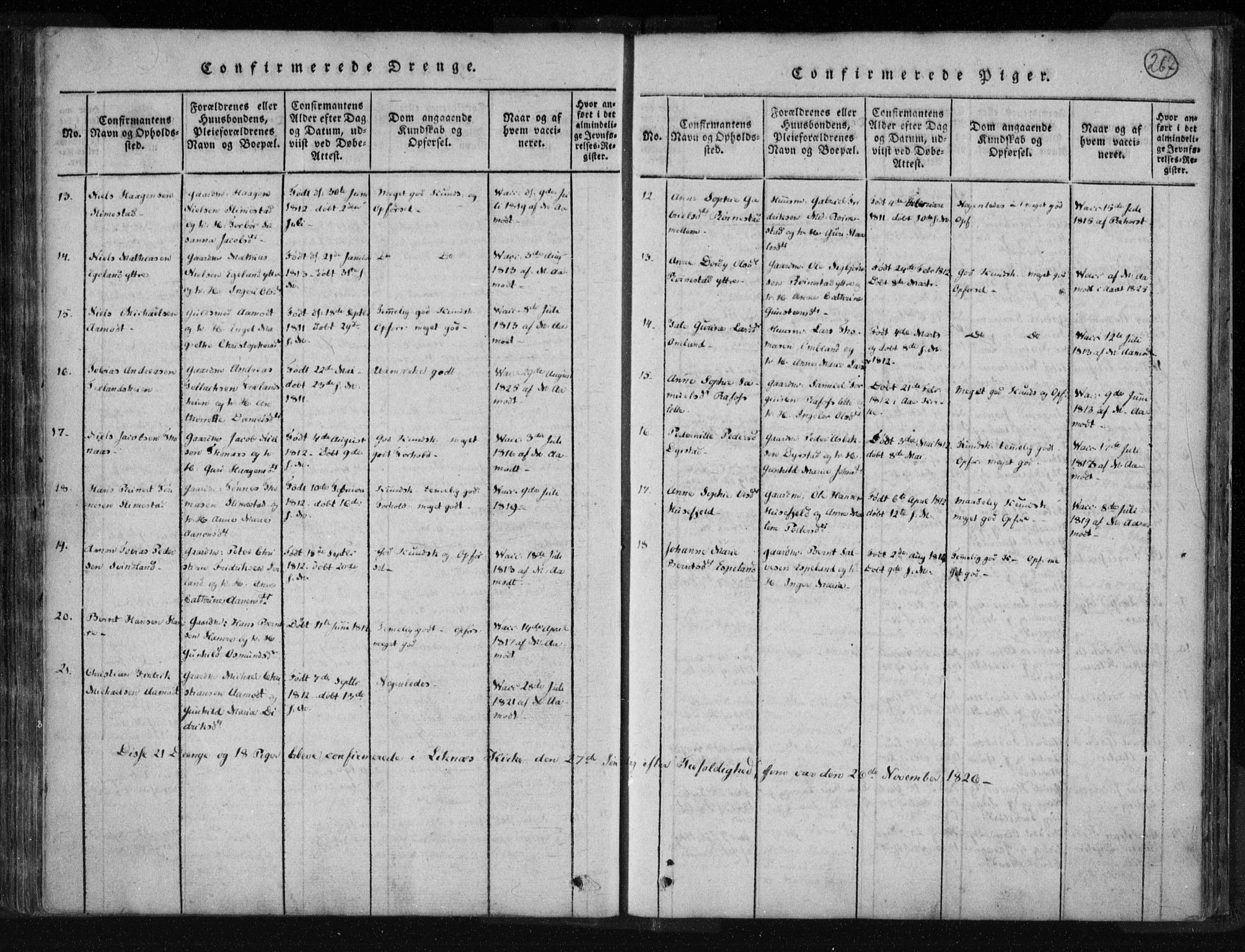 Kvinesdal sokneprestkontor, SAK/1111-0026/F/Fa/Fab/L0003: Ministerialbok nr. A 3, 1815-1829, s. 267