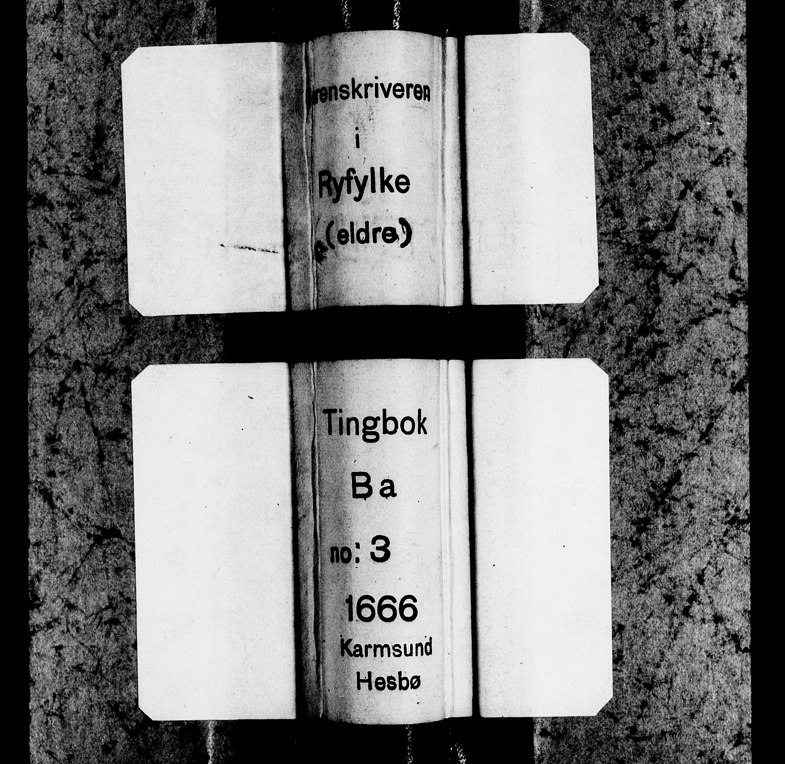 Ryfylke tingrett, SAST/A-100055/001/I/IB/IBBa/L0003: Tingbok, Karmsund og Hesby, 1666