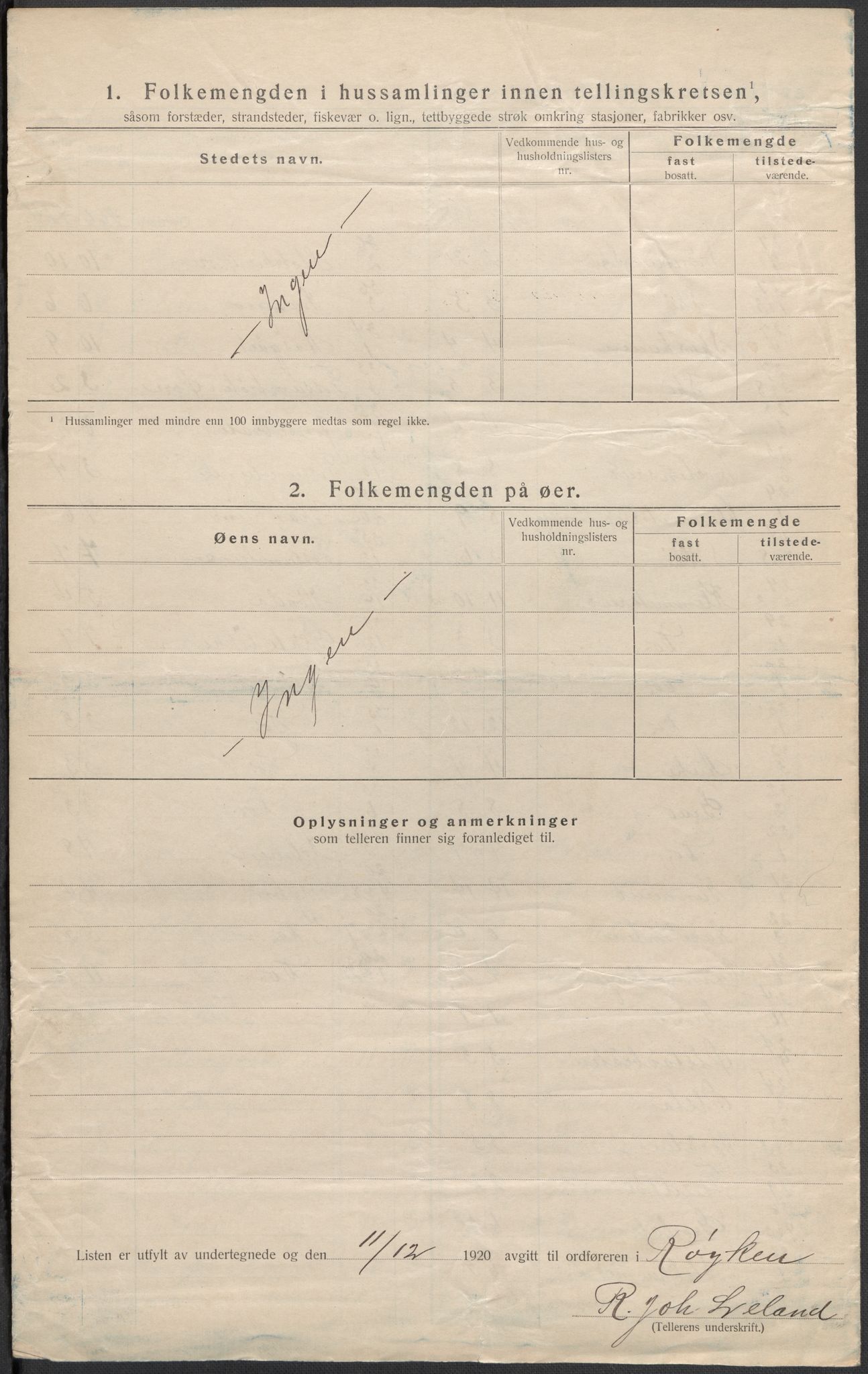 SAKO, Folketelling 1920 for 0627 Røyken herred, 1920, s. 21