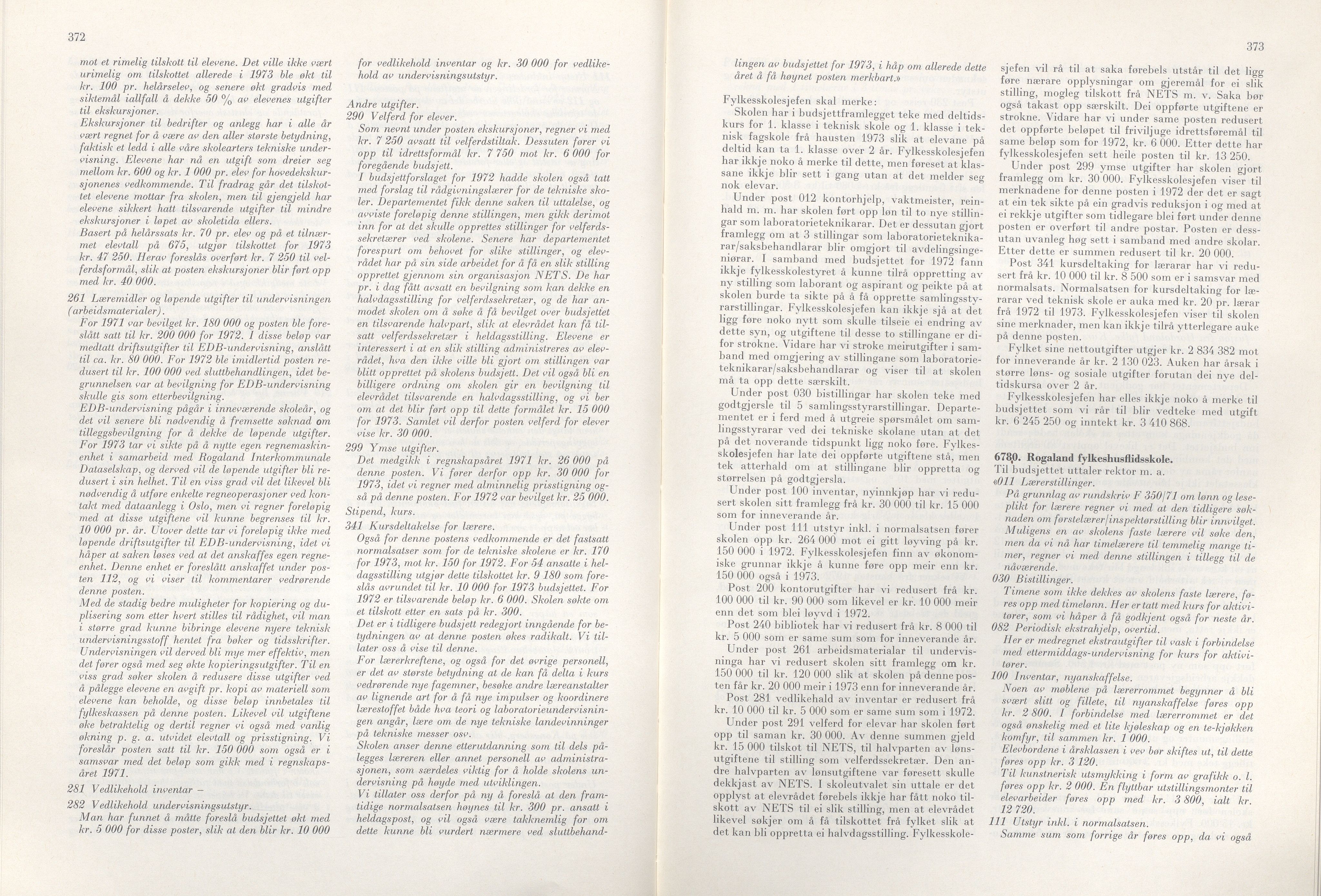 Rogaland fylkeskommune - Fylkesrådmannen , IKAR/A-900/A/Aa/Aaa/L0092: Møtebok , 1972, s. 372-373