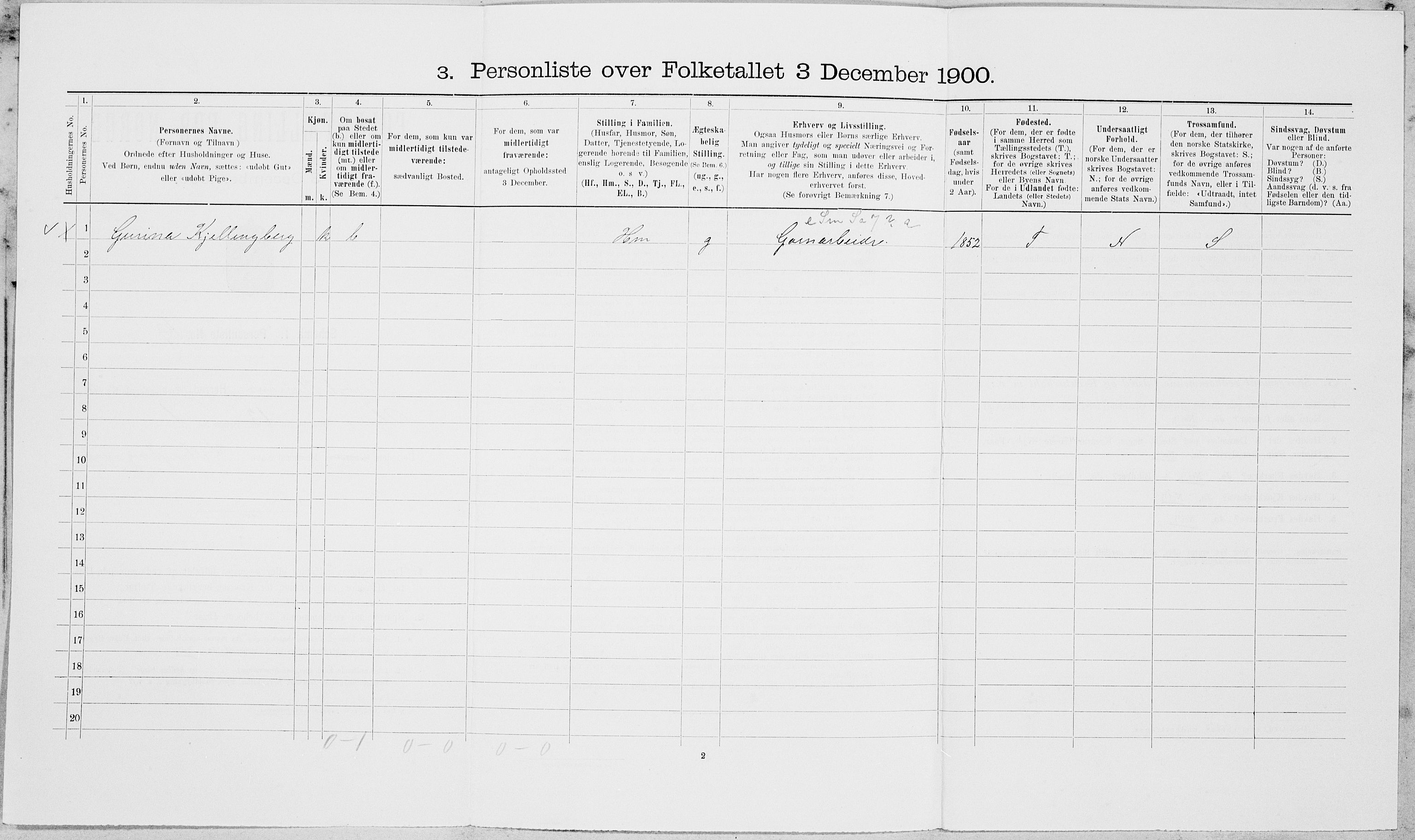 SAT, Folketelling 1900 for 1723 Mosvik og Verran herred, 1900, s. 564