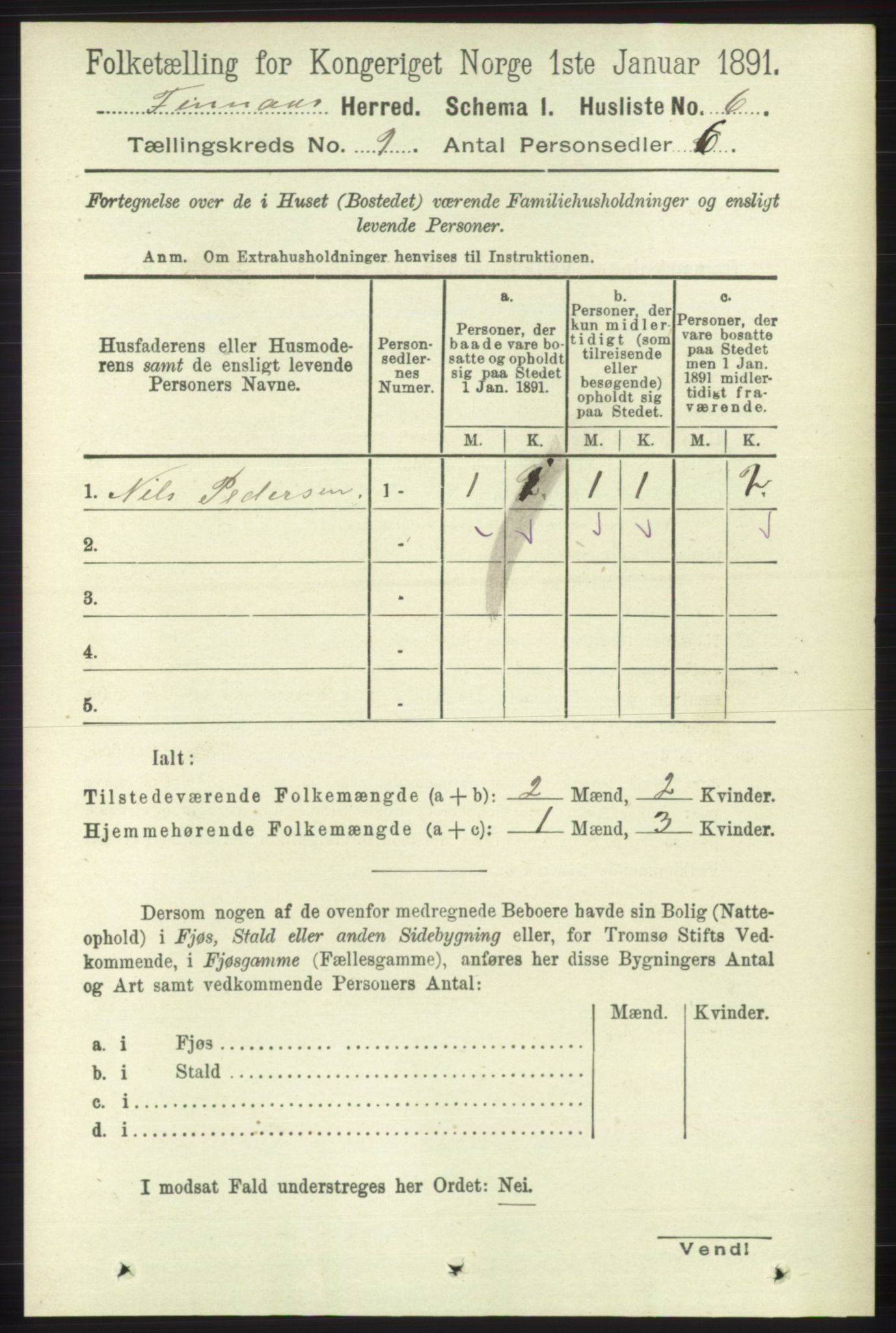 RA, Folketelling 1891 for 1218 Finnås herred, 1891, s. 3861