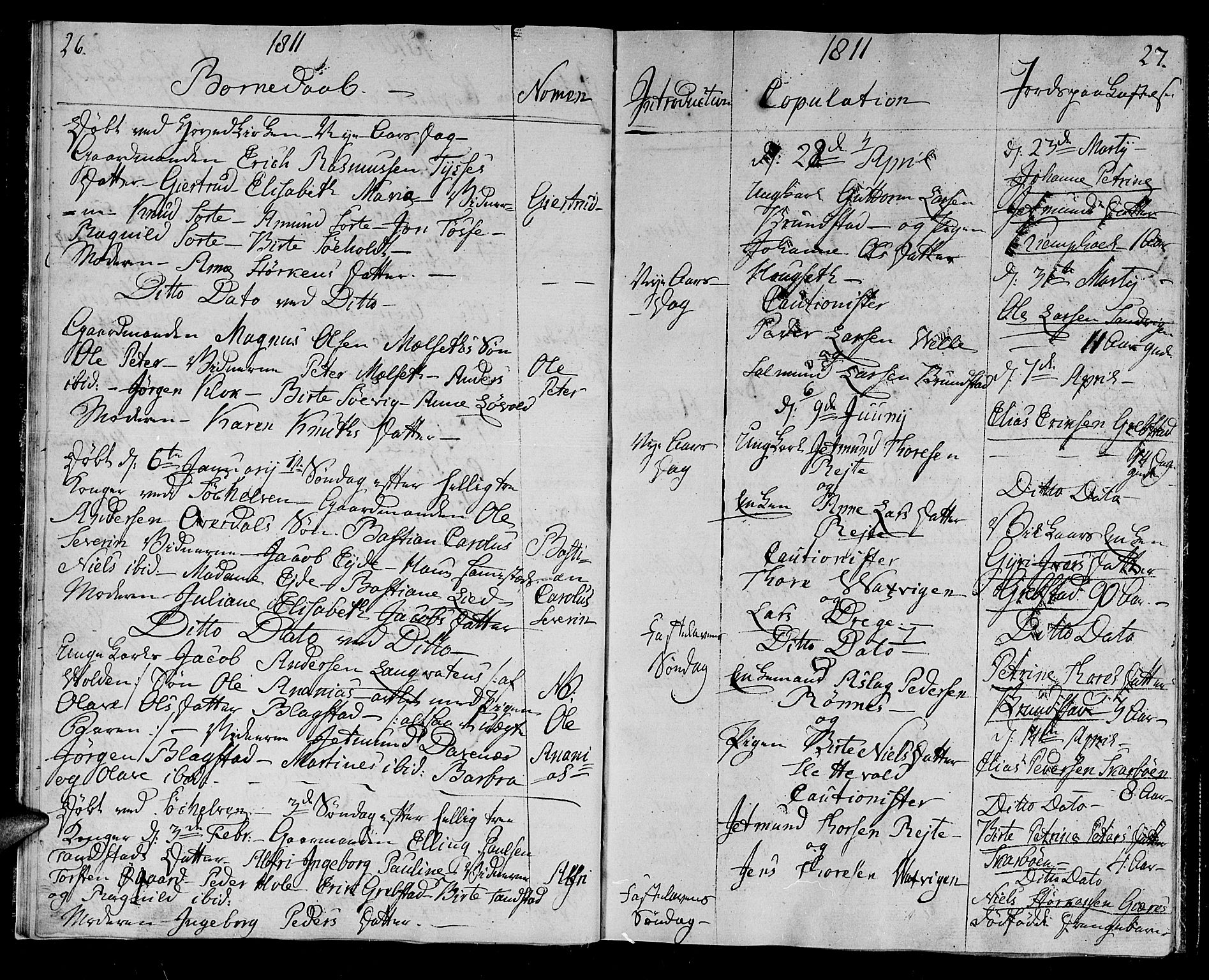 Ministerialprotokoller, klokkerbøker og fødselsregistre - Møre og Romsdal, AV/SAT-A-1454/522/L0309: Ministerialbok nr. 522A04, 1810-1816, s. 26-27