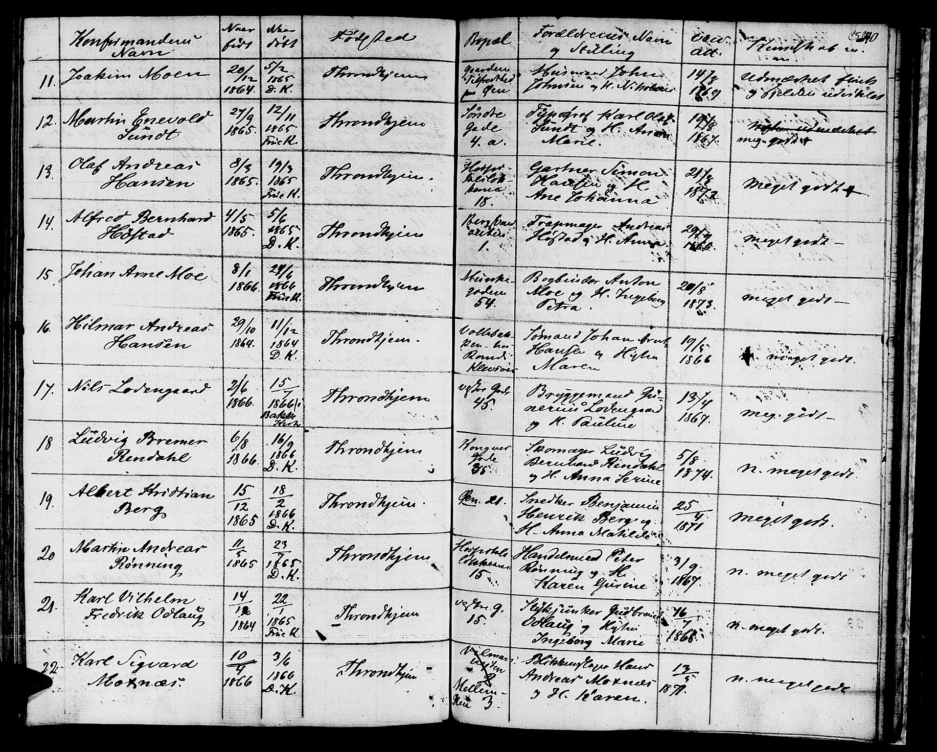 Ministerialprotokoller, klokkerbøker og fødselsregistre - Sør-Trøndelag, SAT/A-1456/601/L0070: Residerende kapellans bok nr. 601B03, 1821-1881, s. 340