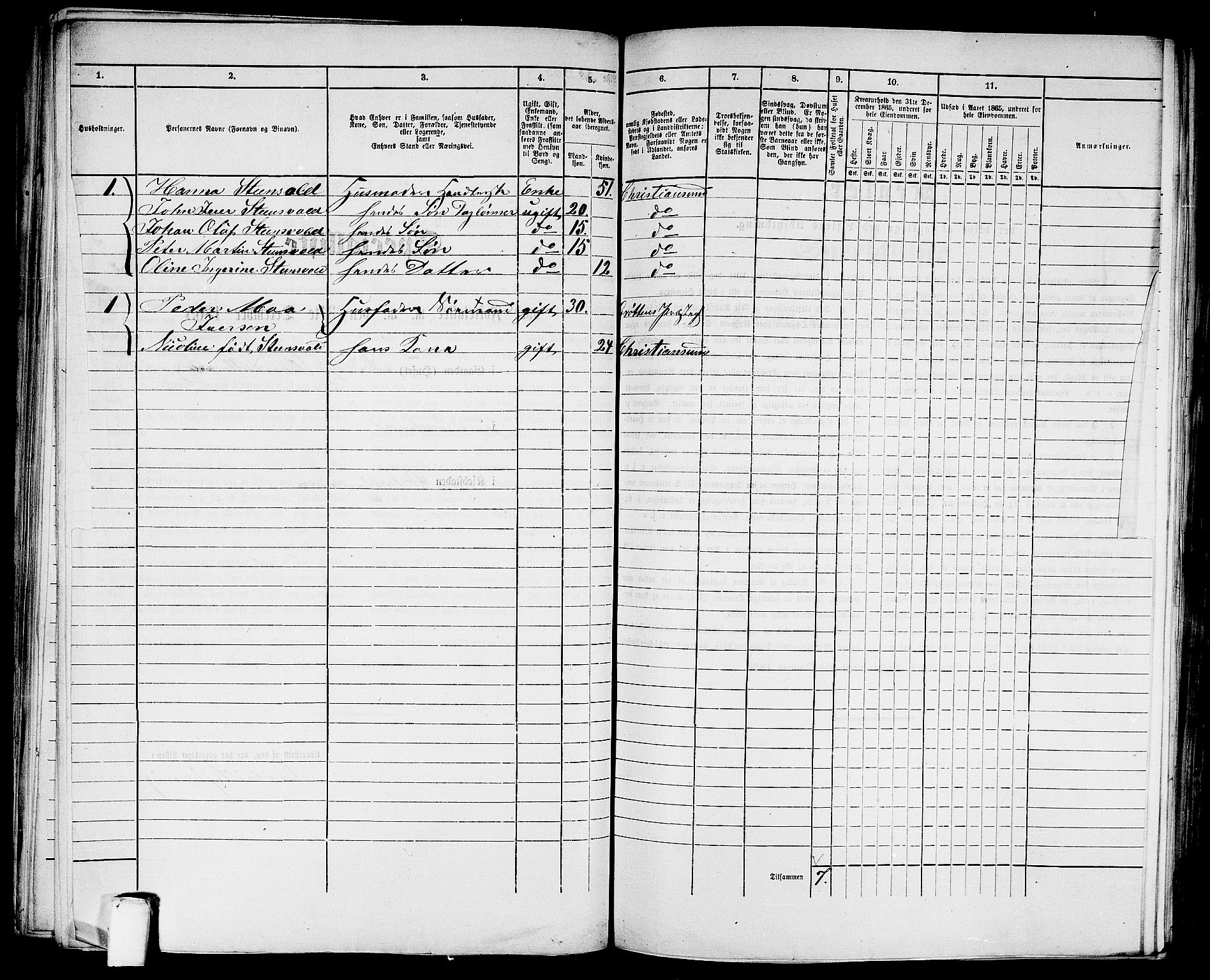 RA, Folketelling 1865 for 1503B Kristiansund prestegjeld, Kristiansund kjøpstad, 1865, s. 618