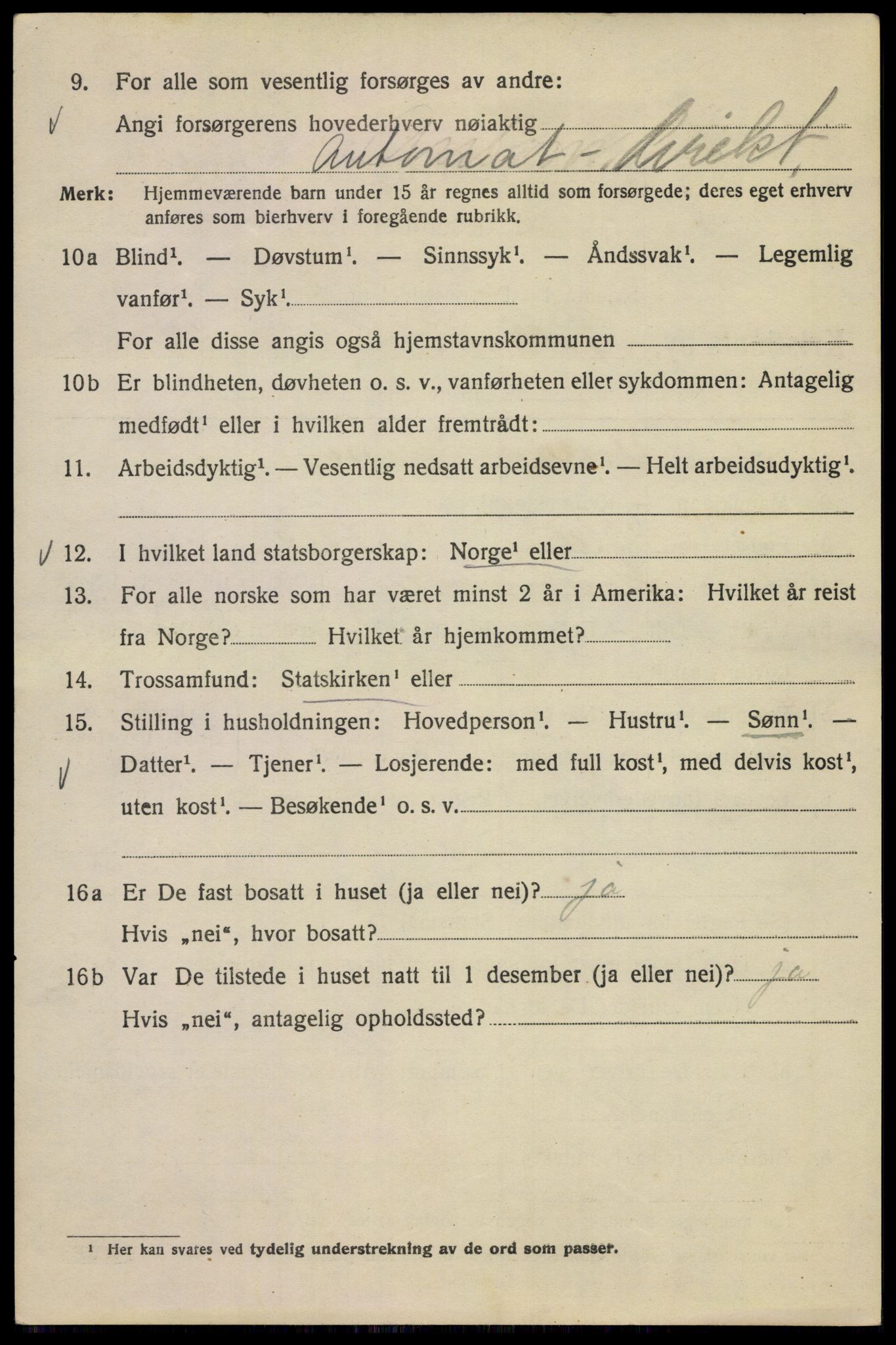 SAO, Folketelling 1920 for 0301 Kristiania kjøpstad, 1920, s. 628974