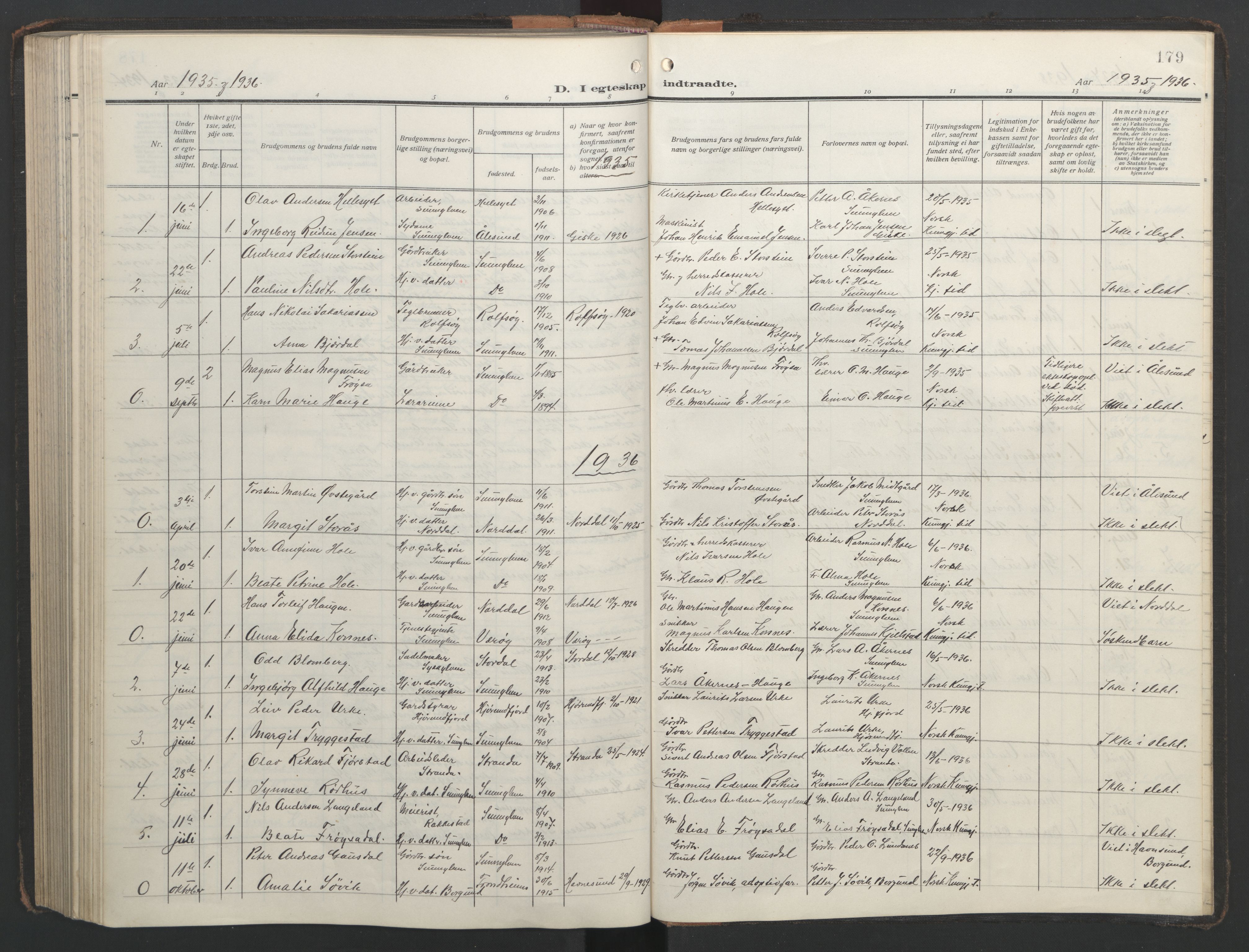 Ministerialprotokoller, klokkerbøker og fødselsregistre - Møre og Romsdal, SAT/A-1454/517/L0232: Klokkerbok nr. 517C05, 1910-1946, s. 179