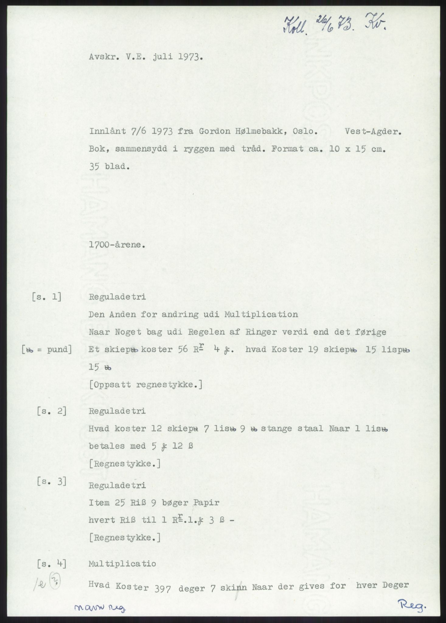 Samlinger til kildeutgivelse, Diplomavskriftsamlingen, AV/RA-EA-4053/H/Ha, s. 1721