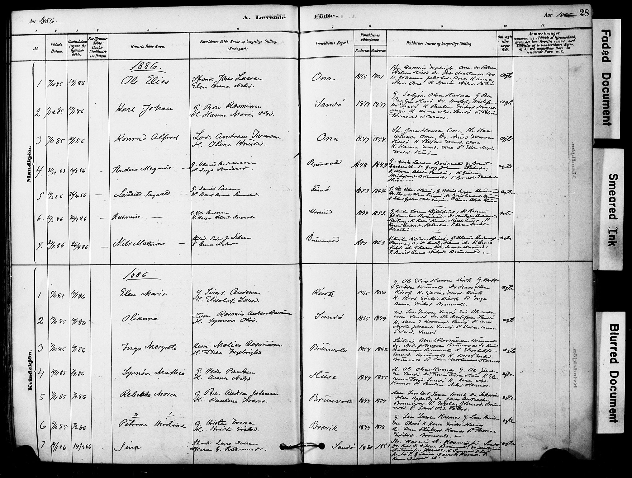 Ministerialprotokoller, klokkerbøker og fødselsregistre - Møre og Romsdal, AV/SAT-A-1454/561/L0729: Ministerialbok nr. 561A03, 1878-1900, s. 28