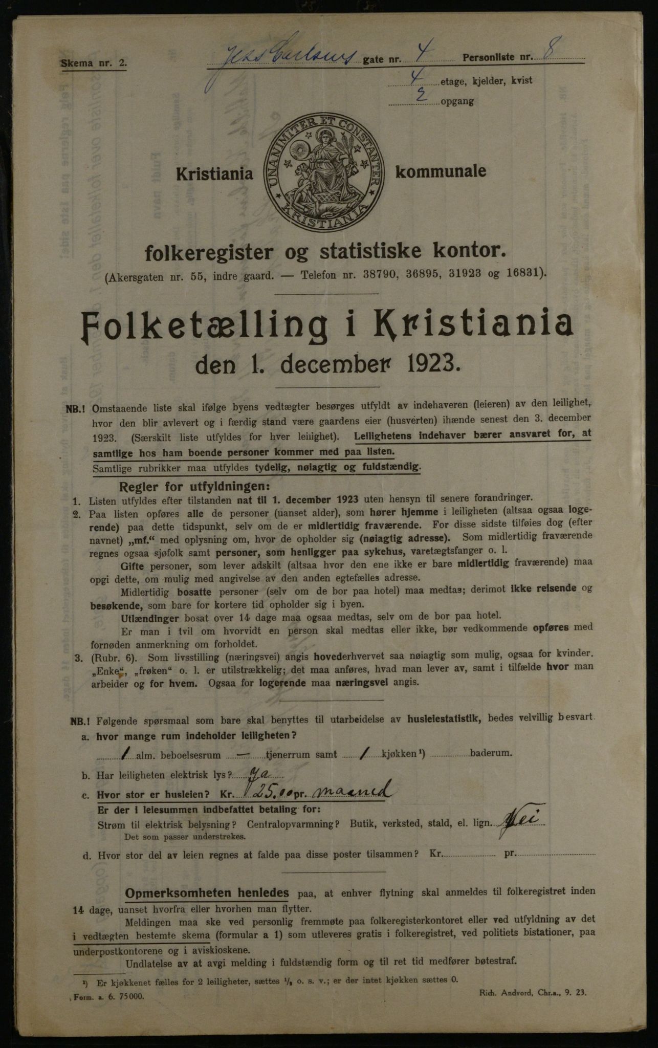 OBA, Kommunal folketelling 1.12.1923 for Kristiania, 1923, s. 52621