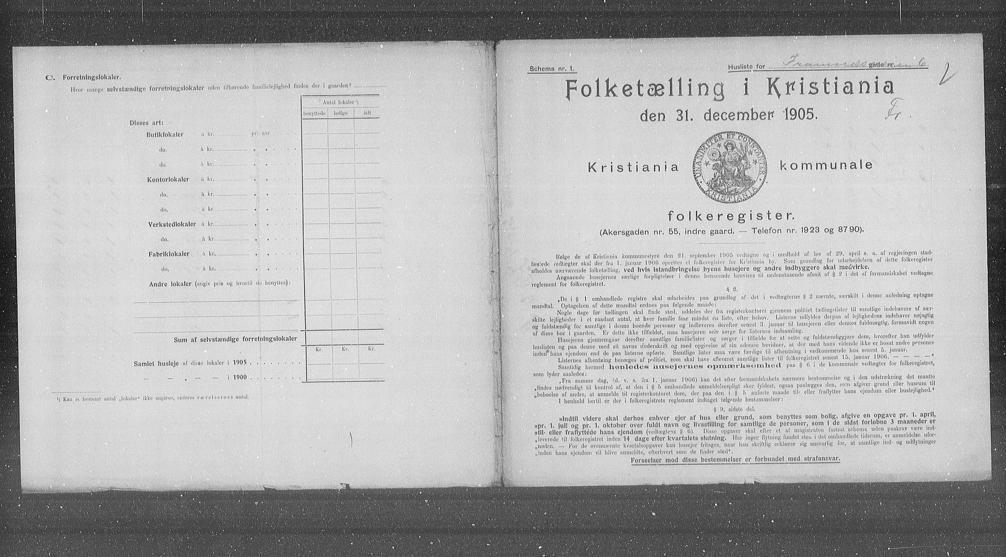 OBA, Kommunal folketelling 31.12.1905 for Kristiania kjøpstad, 1905, s. 13149