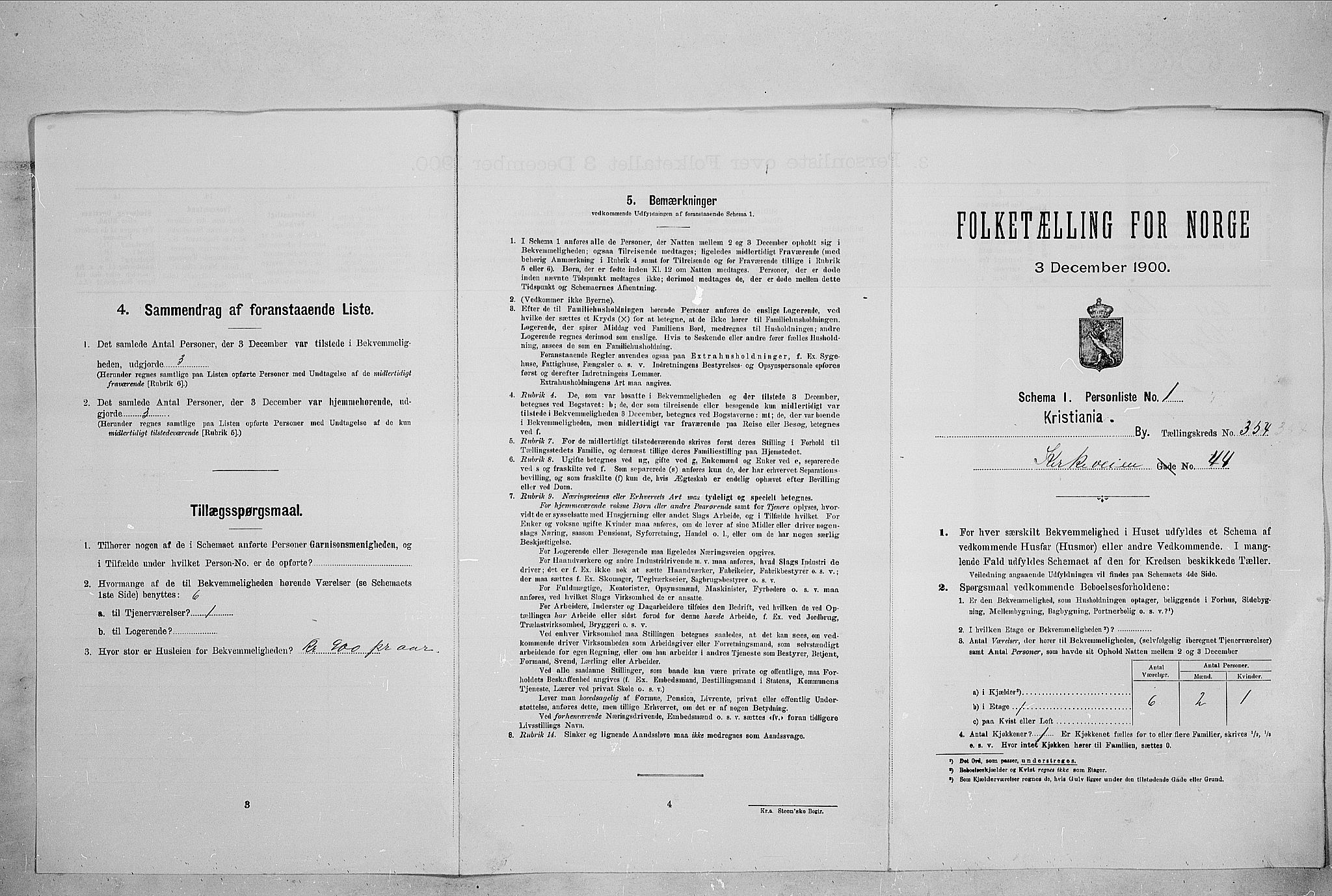 SAO, Folketelling 1900 for 0301 Kristiania kjøpstad, 1900, s. 45980
