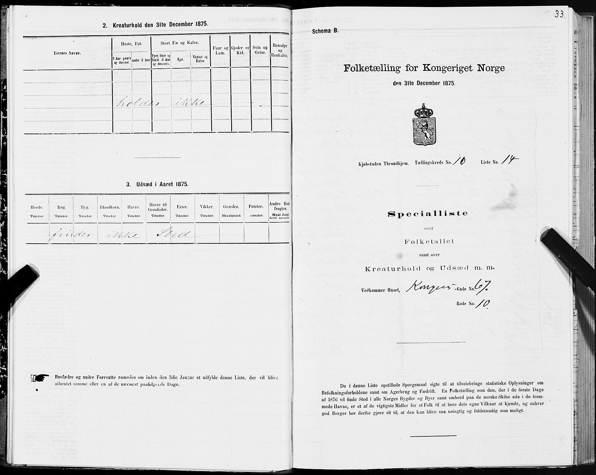 SAT, Folketelling 1875 for 1601 Trondheim kjøpstad, 1875, s. 6033