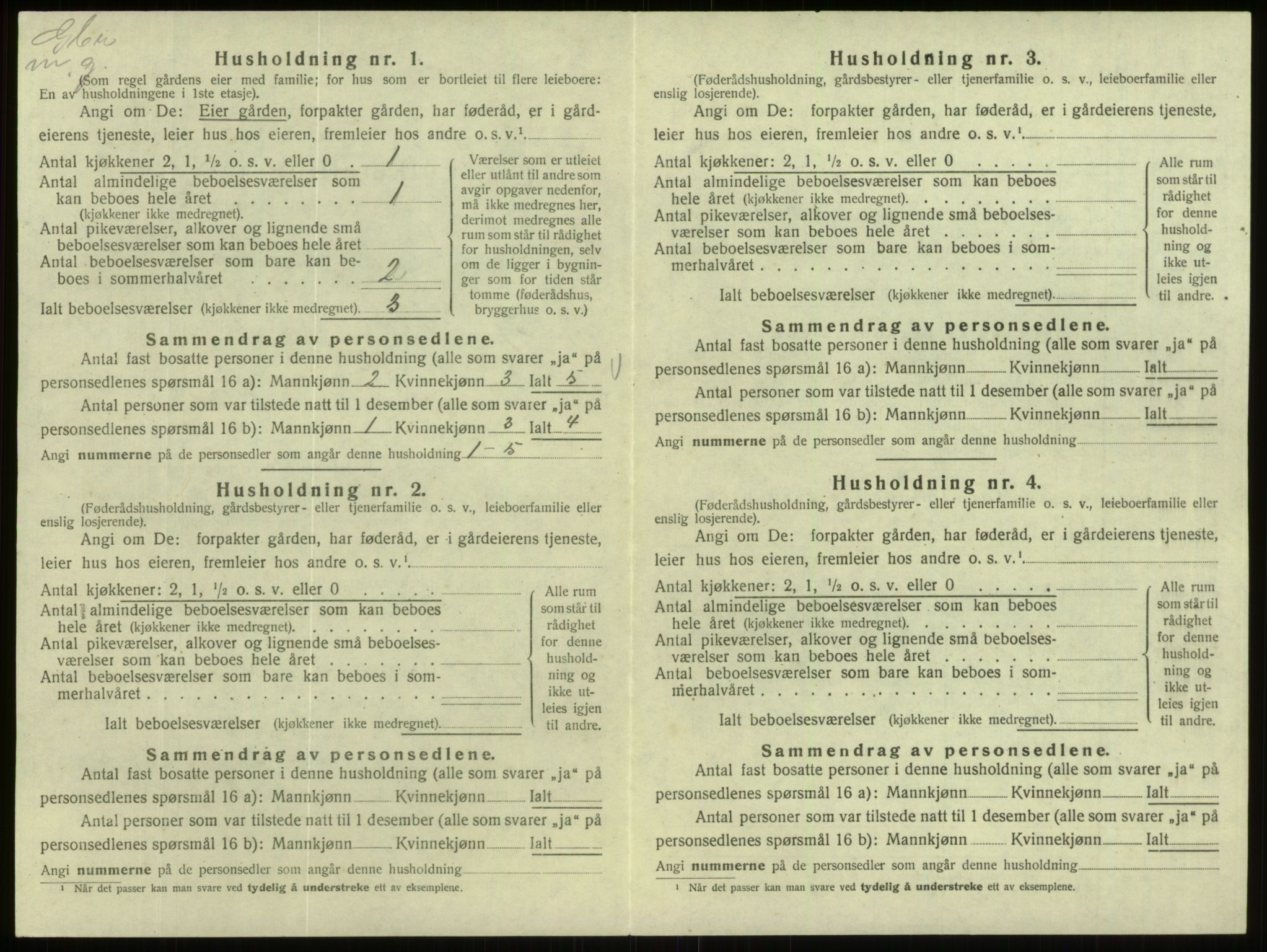 SAB, Folketelling 1920 for 1443 Eid herred, 1920, s. 456