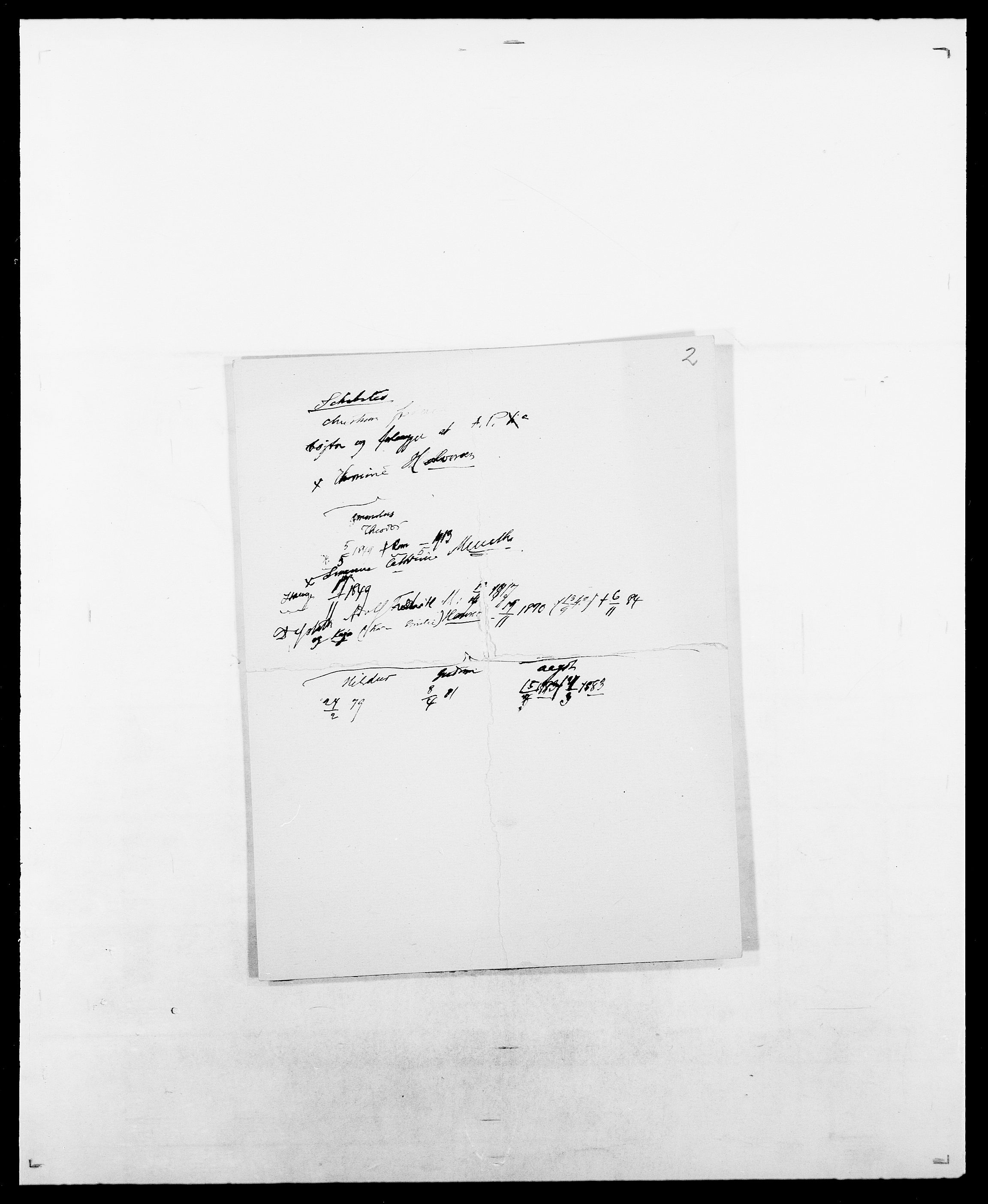 Delgobe, Charles Antoine - samling, AV/SAO-PAO-0038/D/Da/L0034: Saabye - Schmincke, s. 497
