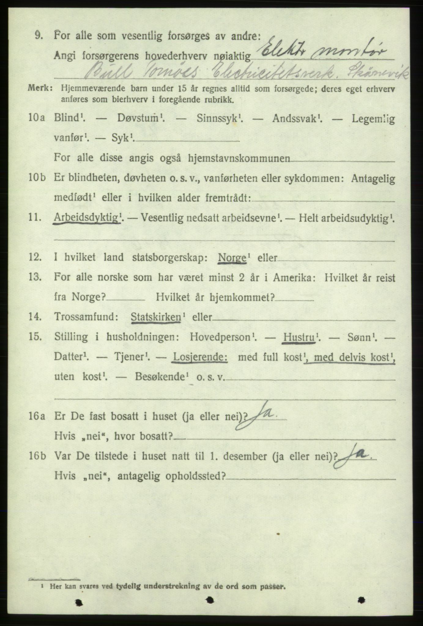 SAB, Folketelling 1920 for 1212 Skånevik herred, 1920, s. 3154