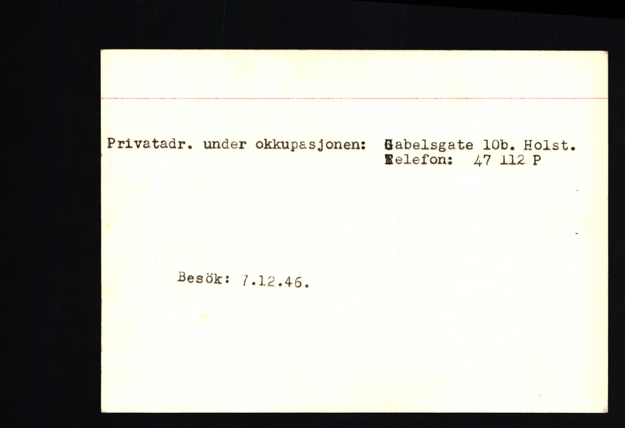 Forsvaret, Forsvarets overkommando II, AV/RA-RAFA-3915/D/Db/L0002: CI Questionaires. Tyske okkupasjonsstyrker i Norge. Tyskere., 1945-1946, s. 387