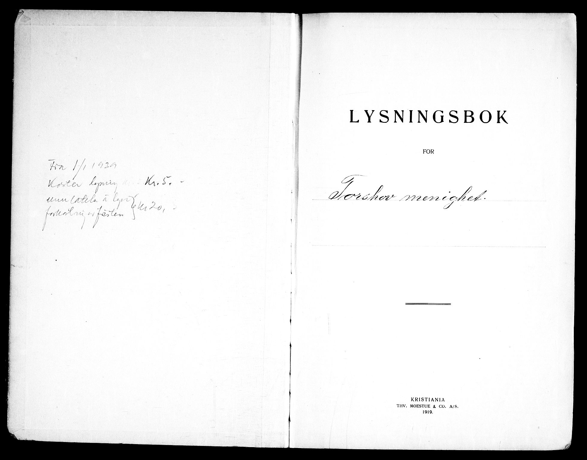 Torshov prestekontor Kirkebøker, SAO/A-10238a/H/Ha/L0002: Lysningsprotokoll nr. 2, 1938-1945