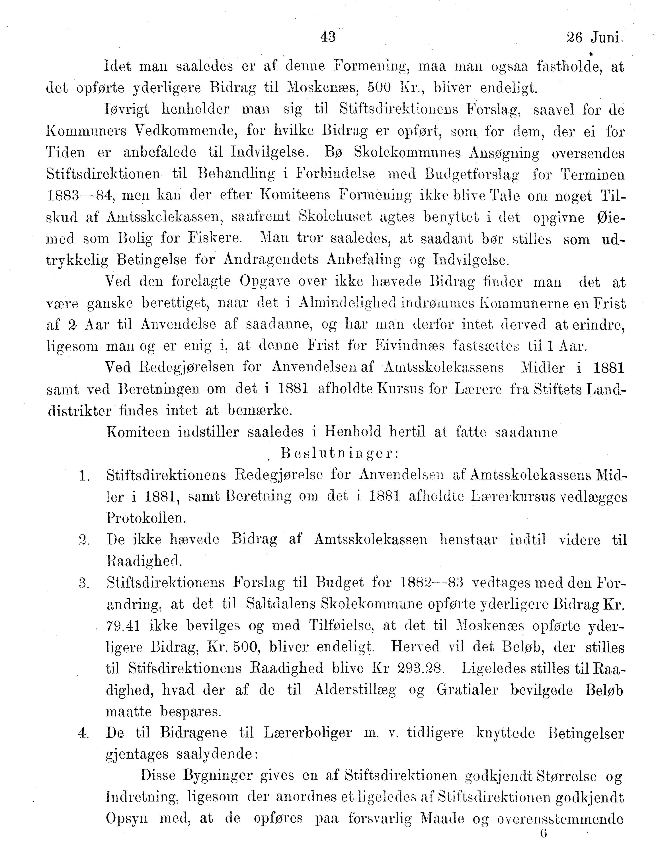 Nordland Fylkeskommune. Fylkestinget, AIN/NFK-17/176/A/Ac/L0014: Fylkestingsforhandlinger 1881-1885, 1881-1885