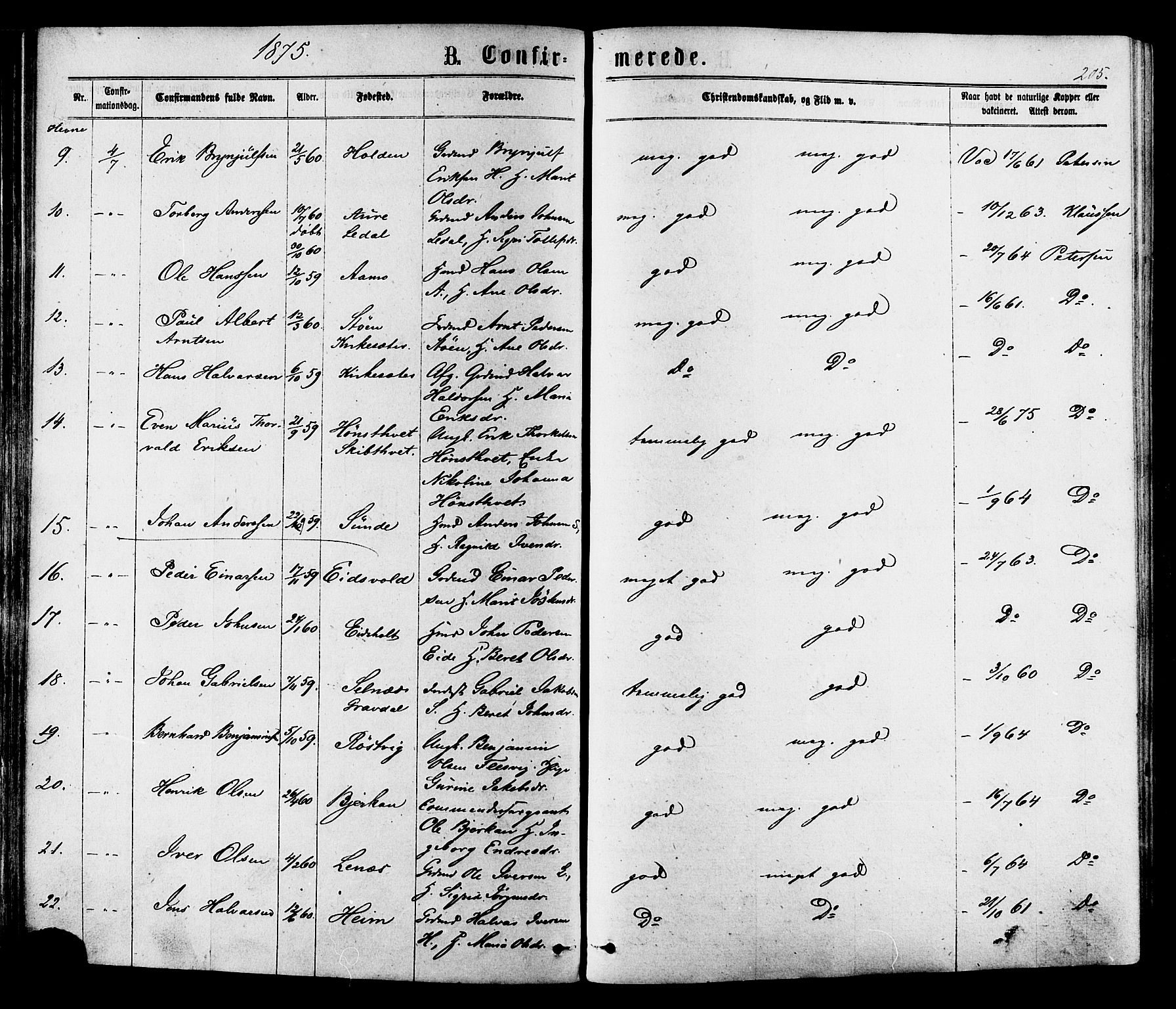 Ministerialprotokoller, klokkerbøker og fødselsregistre - Sør-Trøndelag, AV/SAT-A-1456/630/L0495: Ministerialbok nr. 630A08, 1868-1878, s. 205