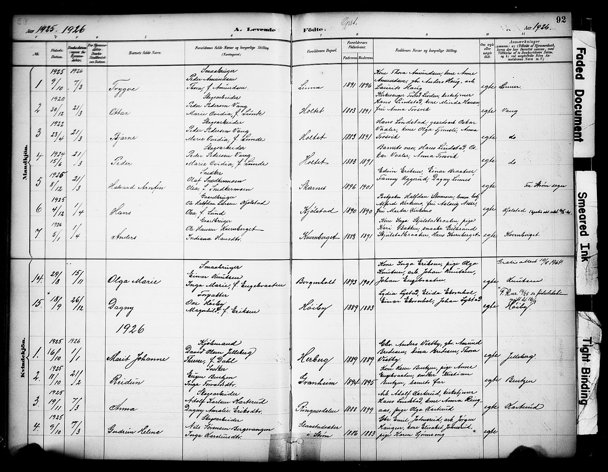 Sør-Odal prestekontor, AV/SAH-PREST-030/H/Ha/Haa/L0009: Ministerialbok nr. 9, 1886-1926, s. 92