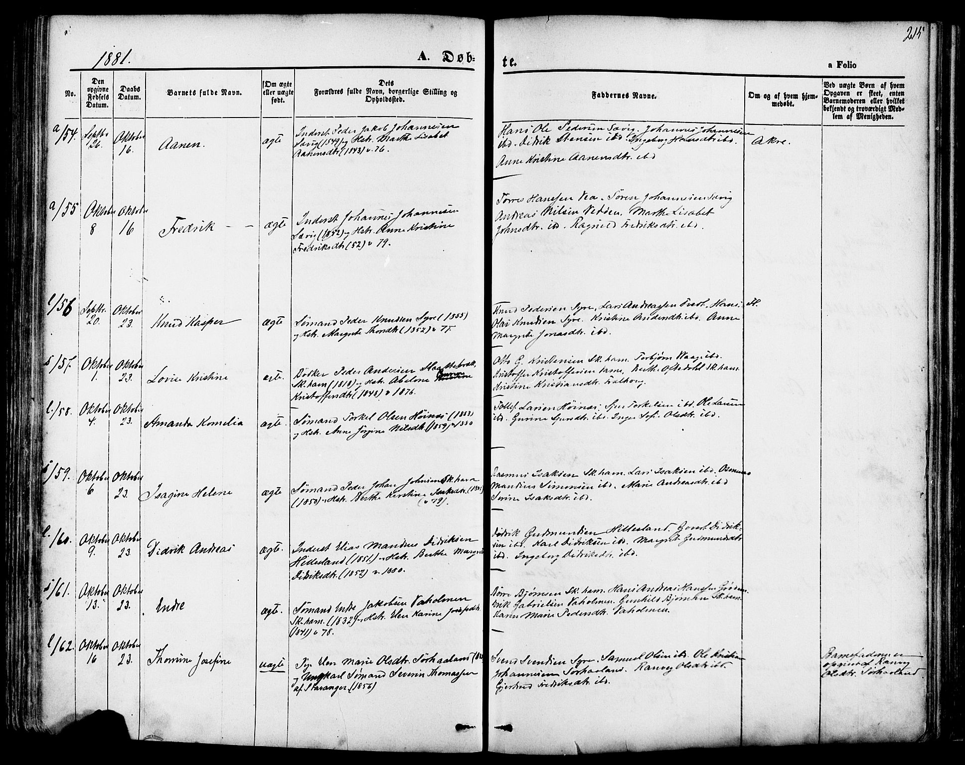 Skudenes sokneprestkontor, SAST/A -101849/H/Ha/Haa/L0006: Ministerialbok nr. A 4, 1864-1881, s. 215