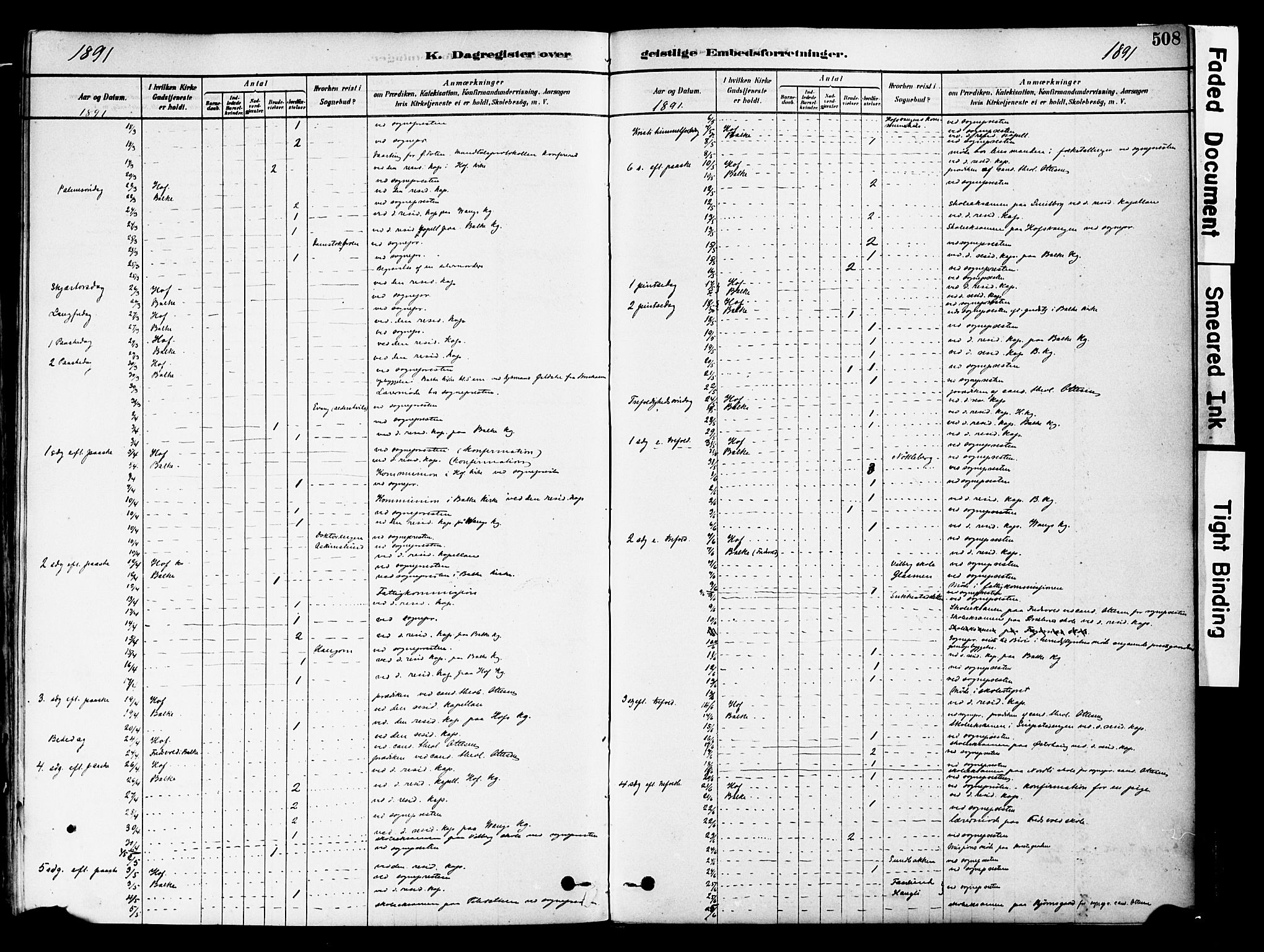 Østre Toten prestekontor, SAH/PREST-104/H/Ha/Haa/L0006: Ministerialbok nr. 6 /1, 1878-1896, s. 508