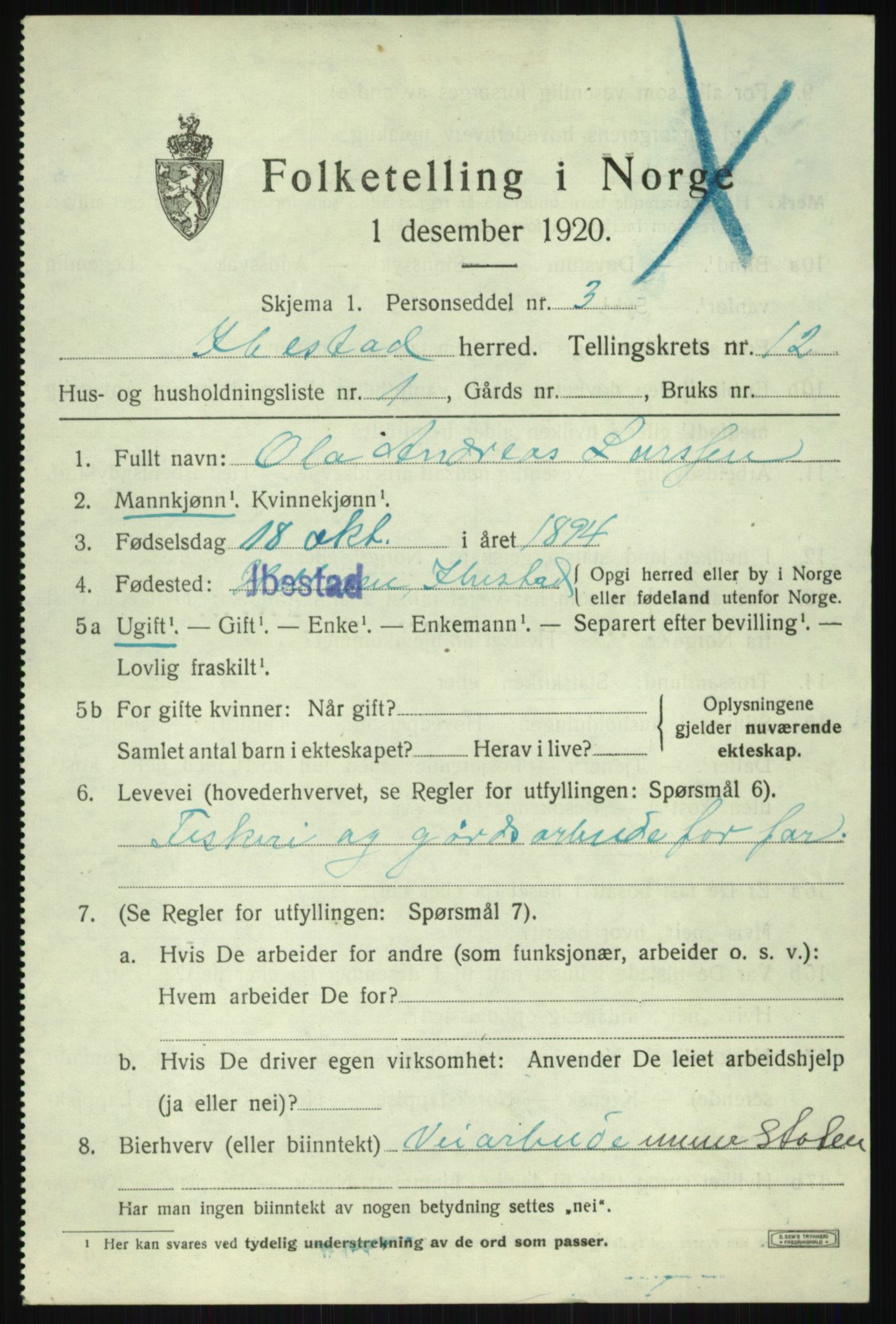 SATØ, Folketelling 1920 for 1917 Ibestad herred, 1920, s. 6389
