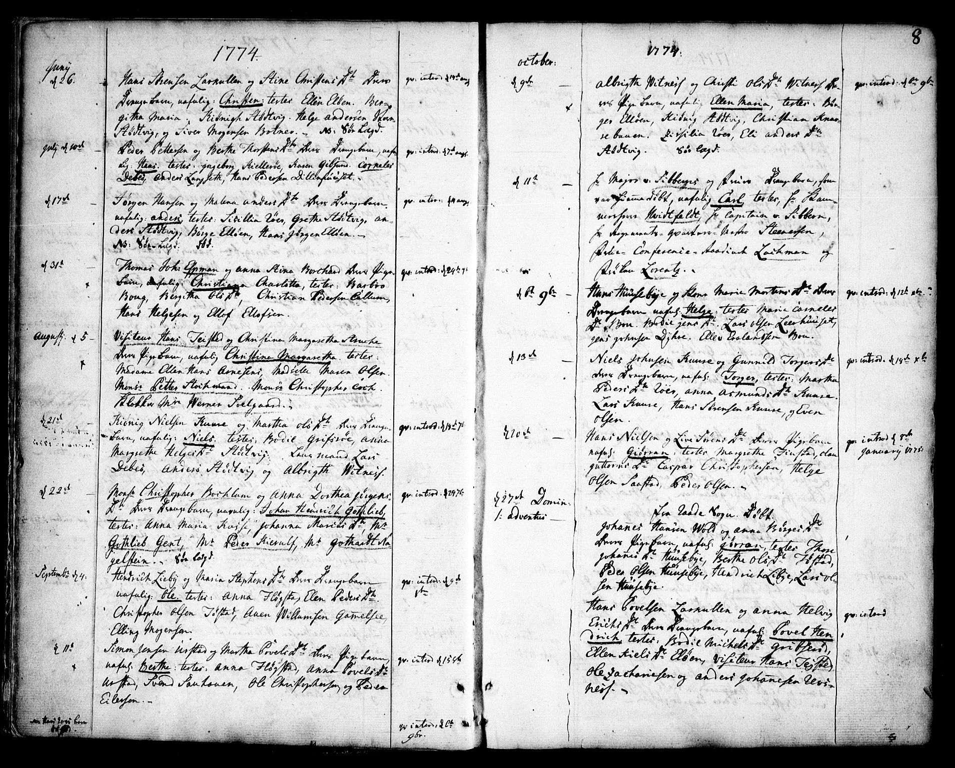 Rygge prestekontor Kirkebøker, SAO/A-10084b/F/Fa/L0002: Ministerialbok nr. 2, 1771-1814, s. 8