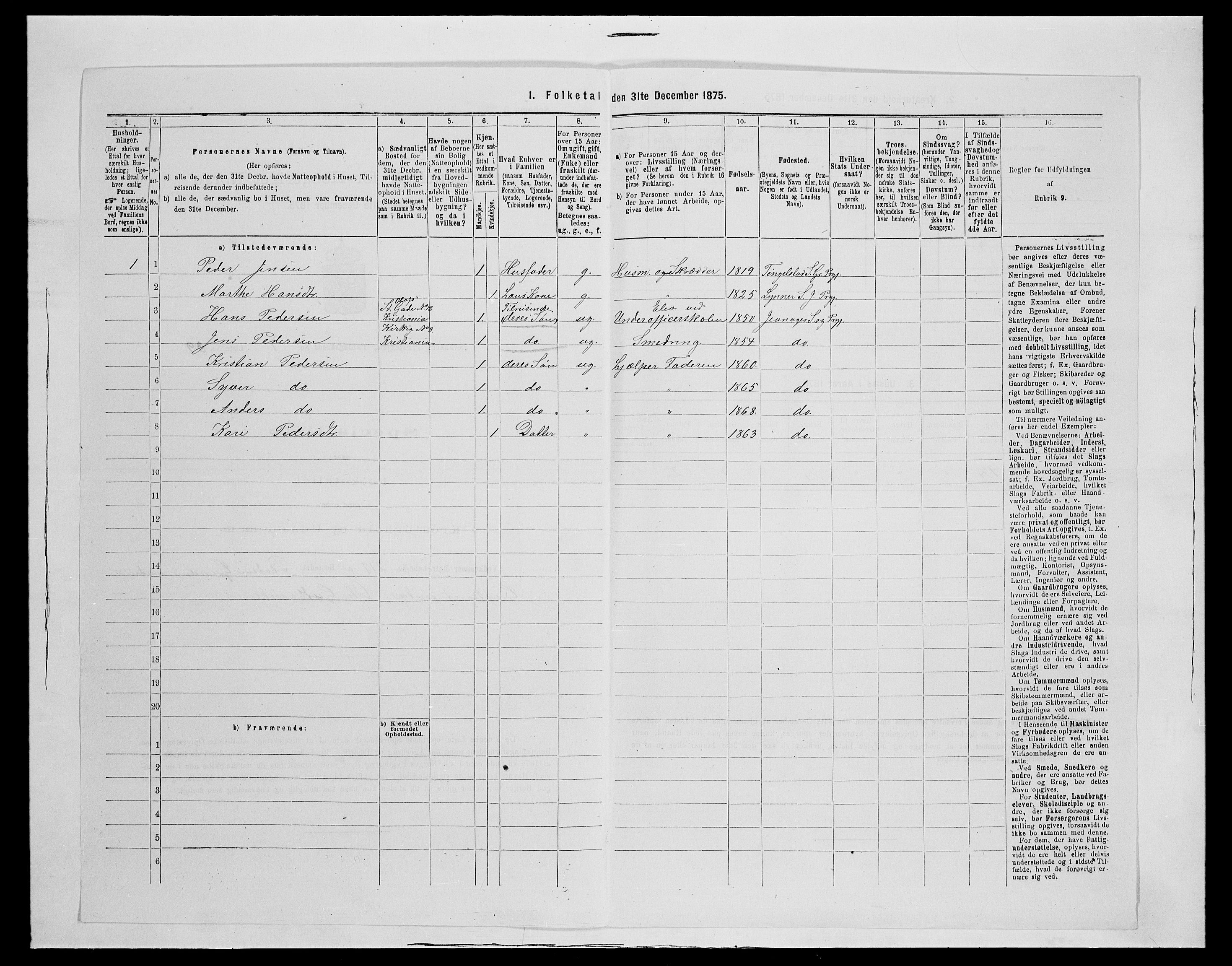 SAH, Folketelling 1875 for 0532P Jevnaker prestegjeld, 1875, s. 1236