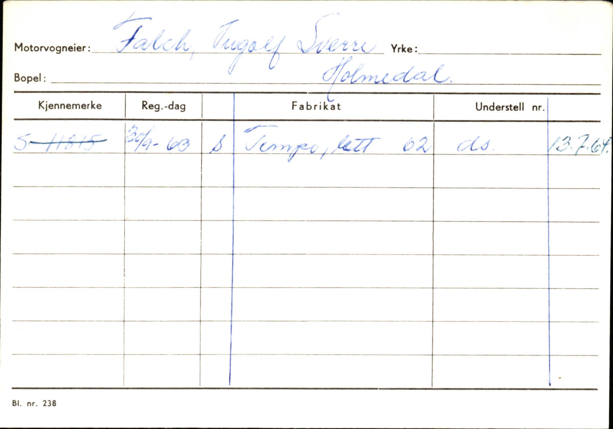 Statens vegvesen, Sogn og Fjordane vegkontor, SAB/A-5301/4/F/L0125: Eigarregister Sogndal V-Å. Aurland A-Å. Fjaler A-N, 1945-1975, s. 1683