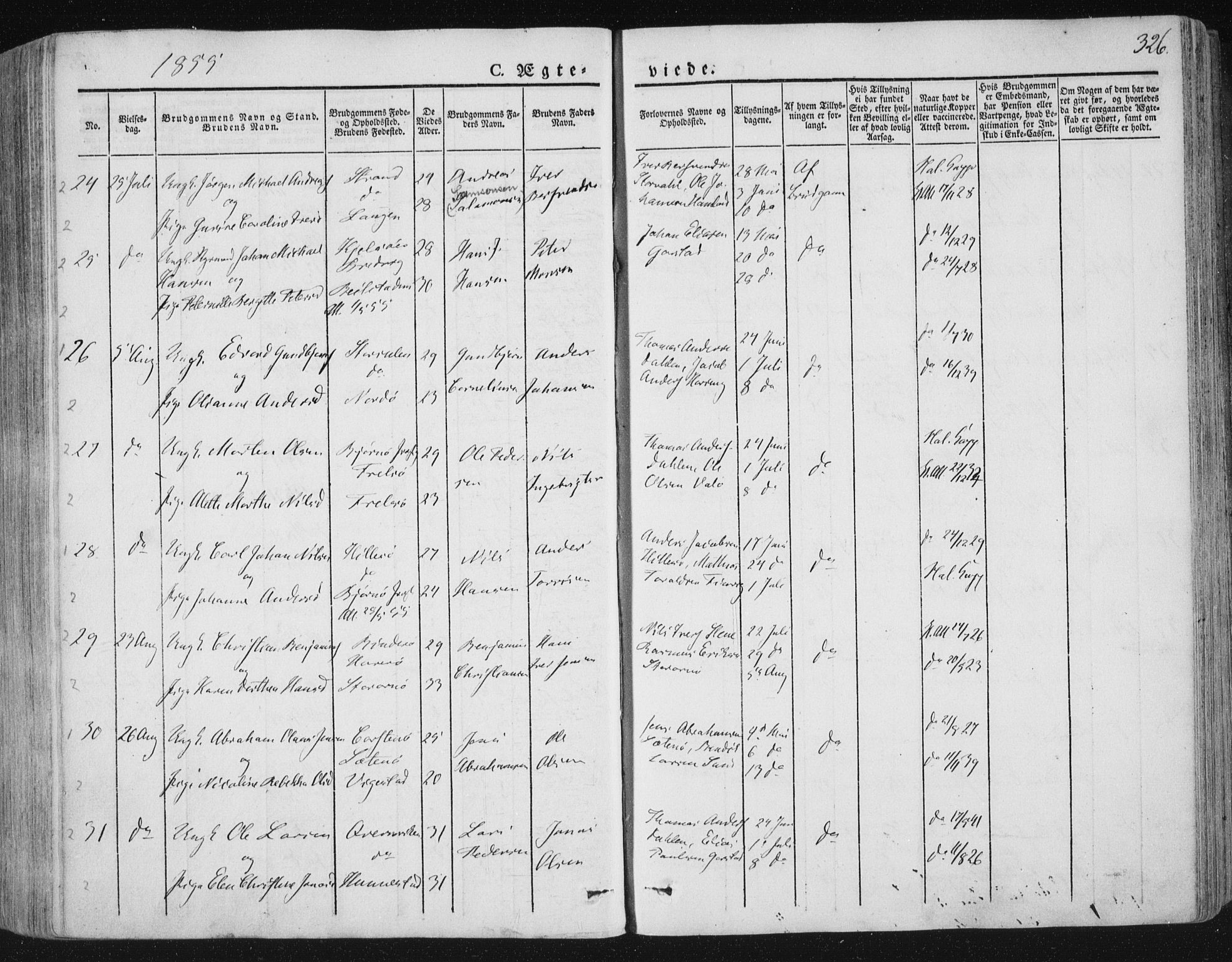 Ministerialprotokoller, klokkerbøker og fødselsregistre - Nord-Trøndelag, AV/SAT-A-1458/784/L0669: Ministerialbok nr. 784A04, 1829-1859, s. 326