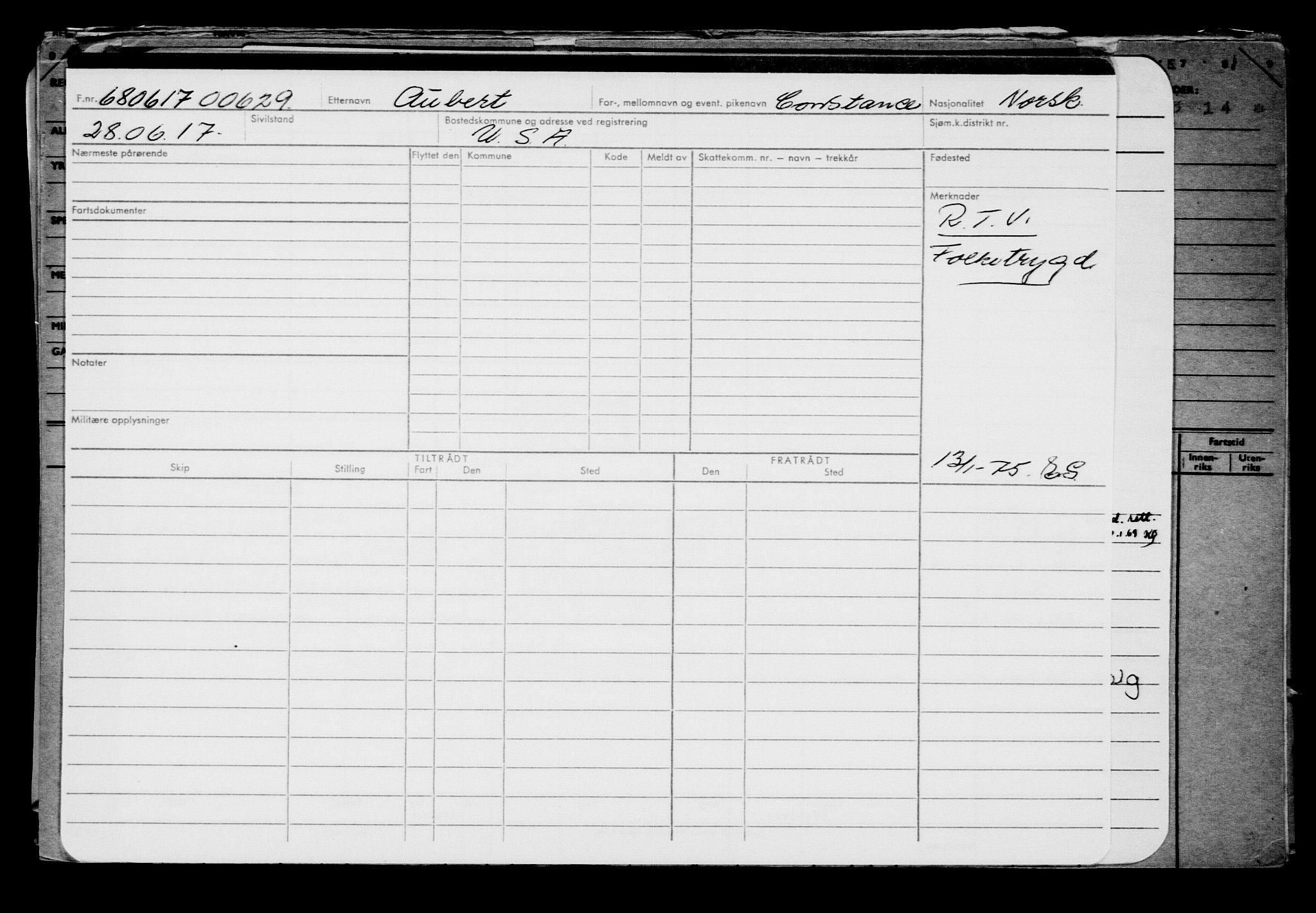 Direktoratet for sjømenn, RA/S-3545/G/Gb/L0149: Hovedkort, 1917, s. 584