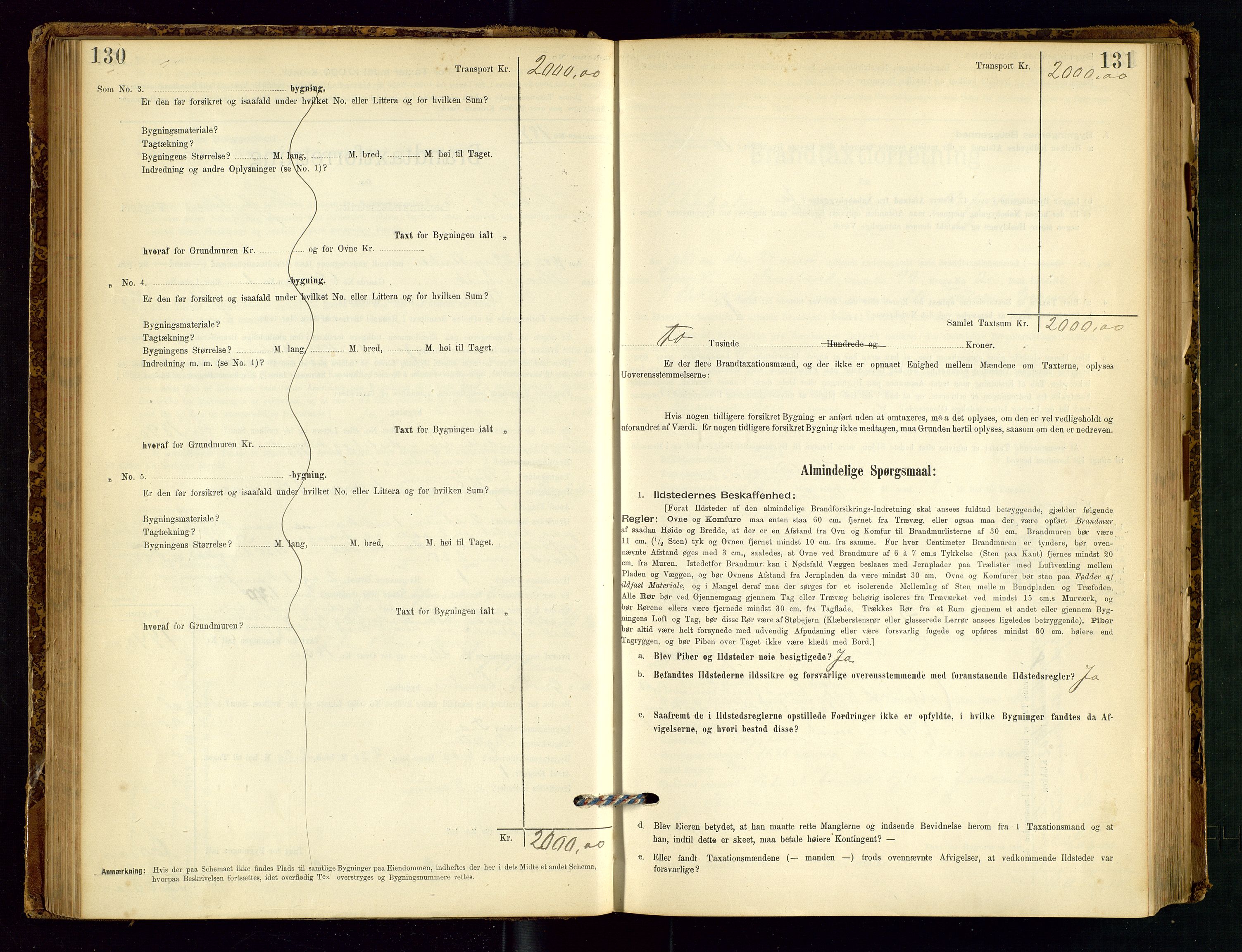 Vikedal lensmannskontor, AV/SAST-A-100179/Gob/L0004: Branntakstprotokoll, 1894-1952, s. 130-131