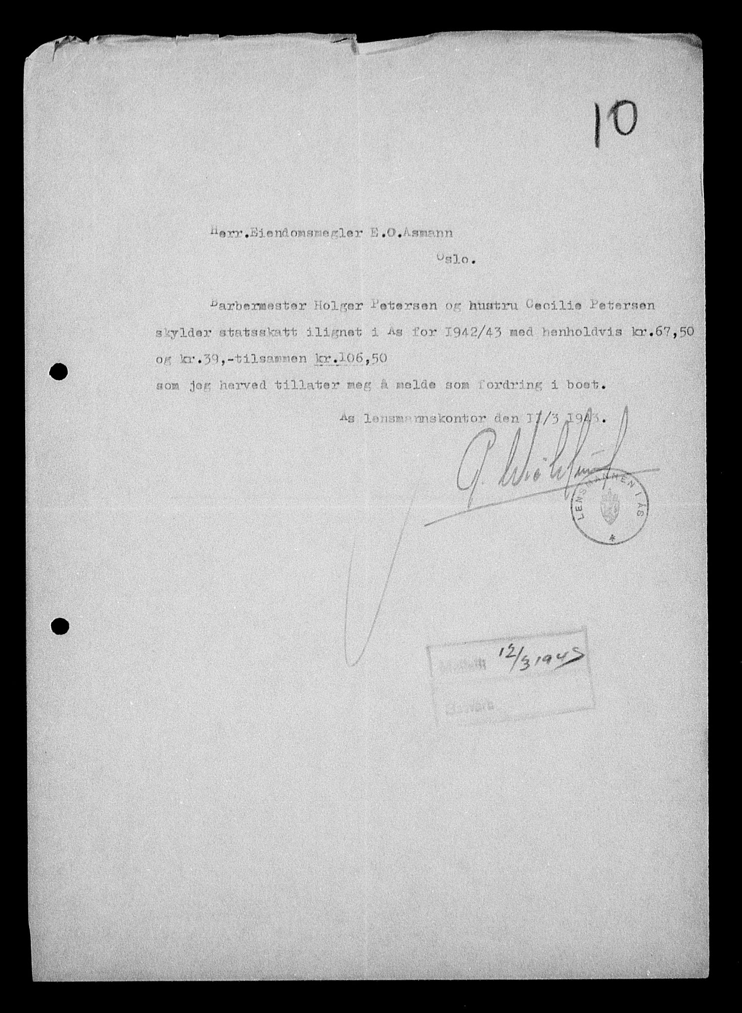 Justisdepartementet, Tilbakeføringskontoret for inndratte formuer, AV/RA-S-1564/H/Hc/Hcc/L0968: --, 1945-1947, s. 612