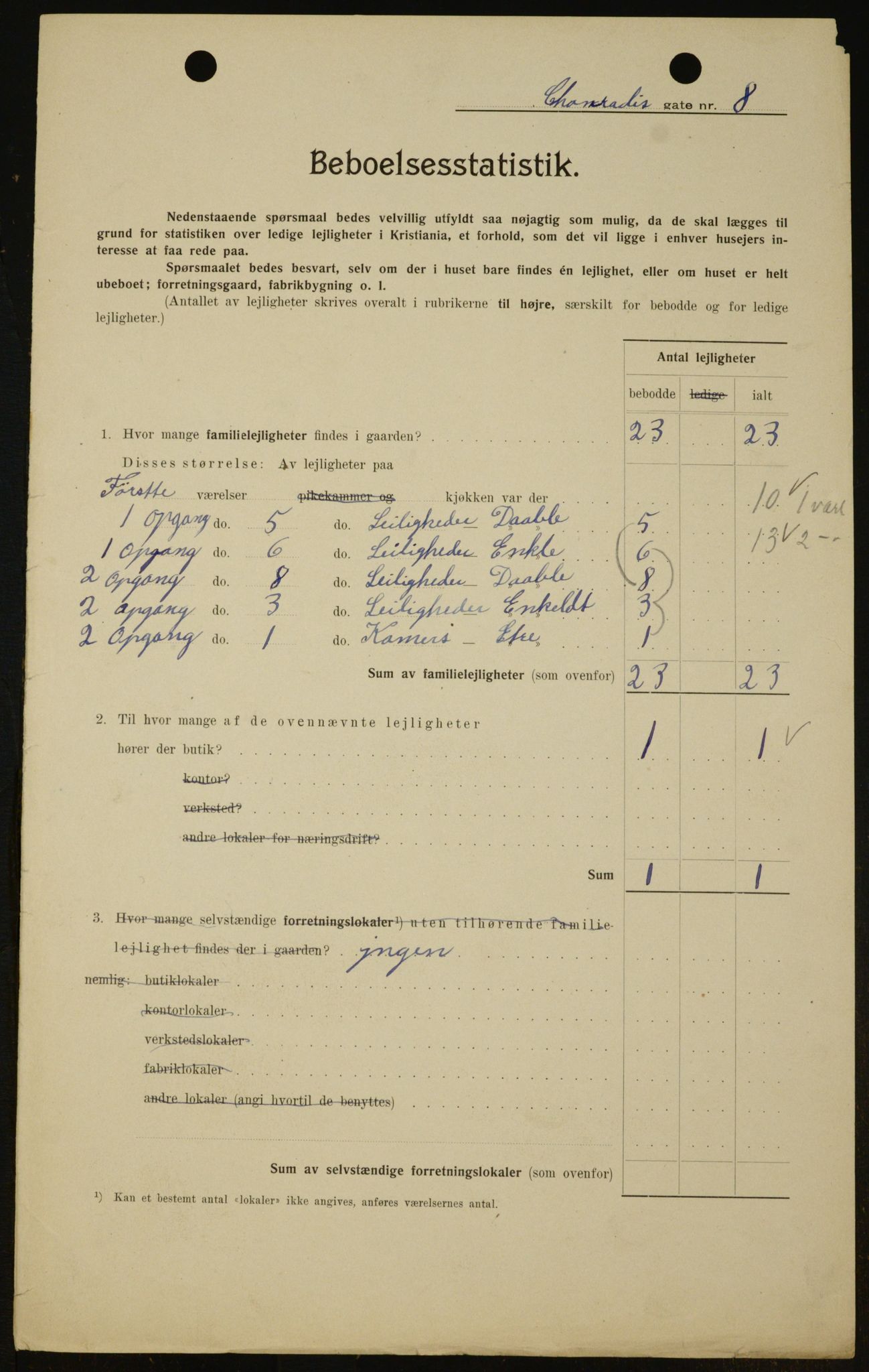 OBA, Kommunal folketelling 1.2.1909 for Kristiania kjøpstad, 1909, s. 12350