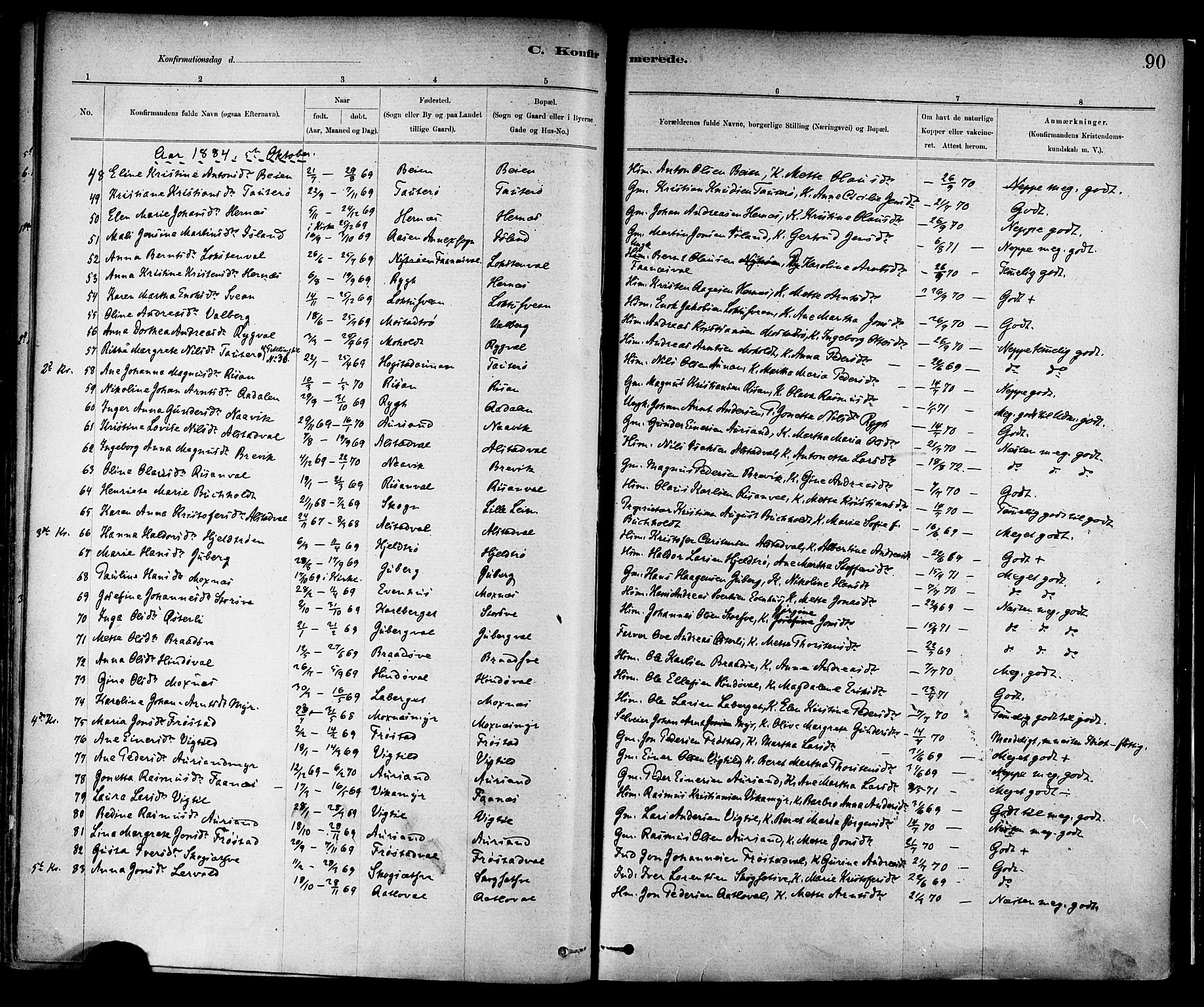 Ministerialprotokoller, klokkerbøker og fødselsregistre - Nord-Trøndelag, SAT/A-1458/713/L0120: Ministerialbok nr. 713A09, 1878-1887, s. 90