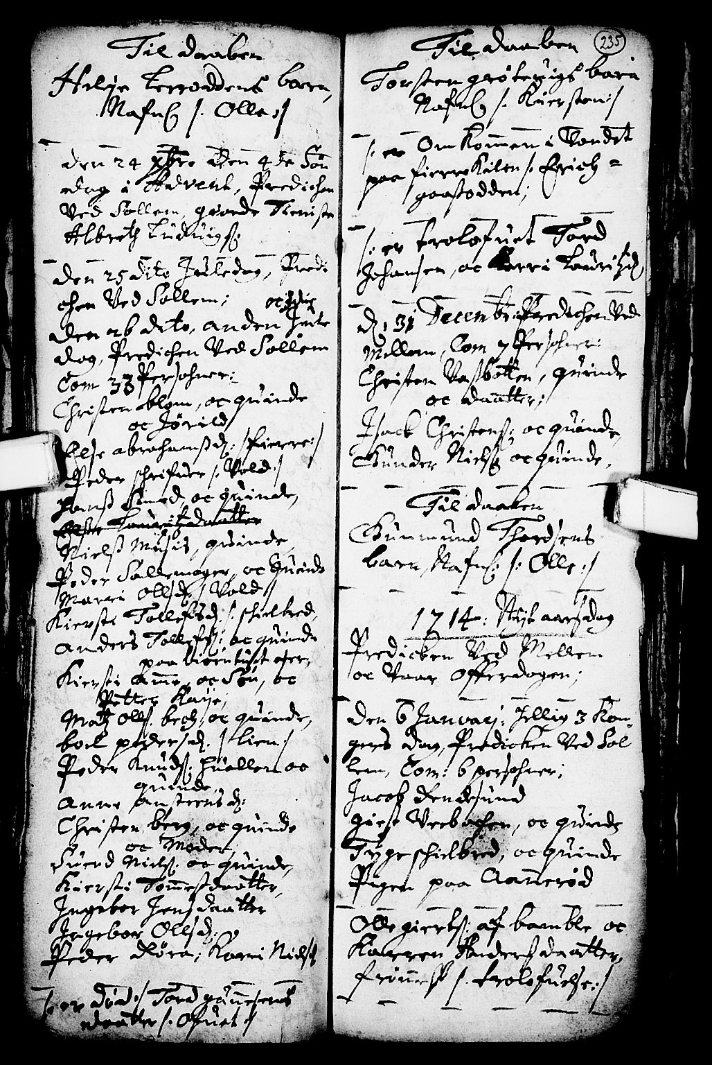 Solum kirkebøker, AV/SAKO-A-306/F/Fa/L0001: Ministerialbok nr. I 1, 1701-1716, s. 235