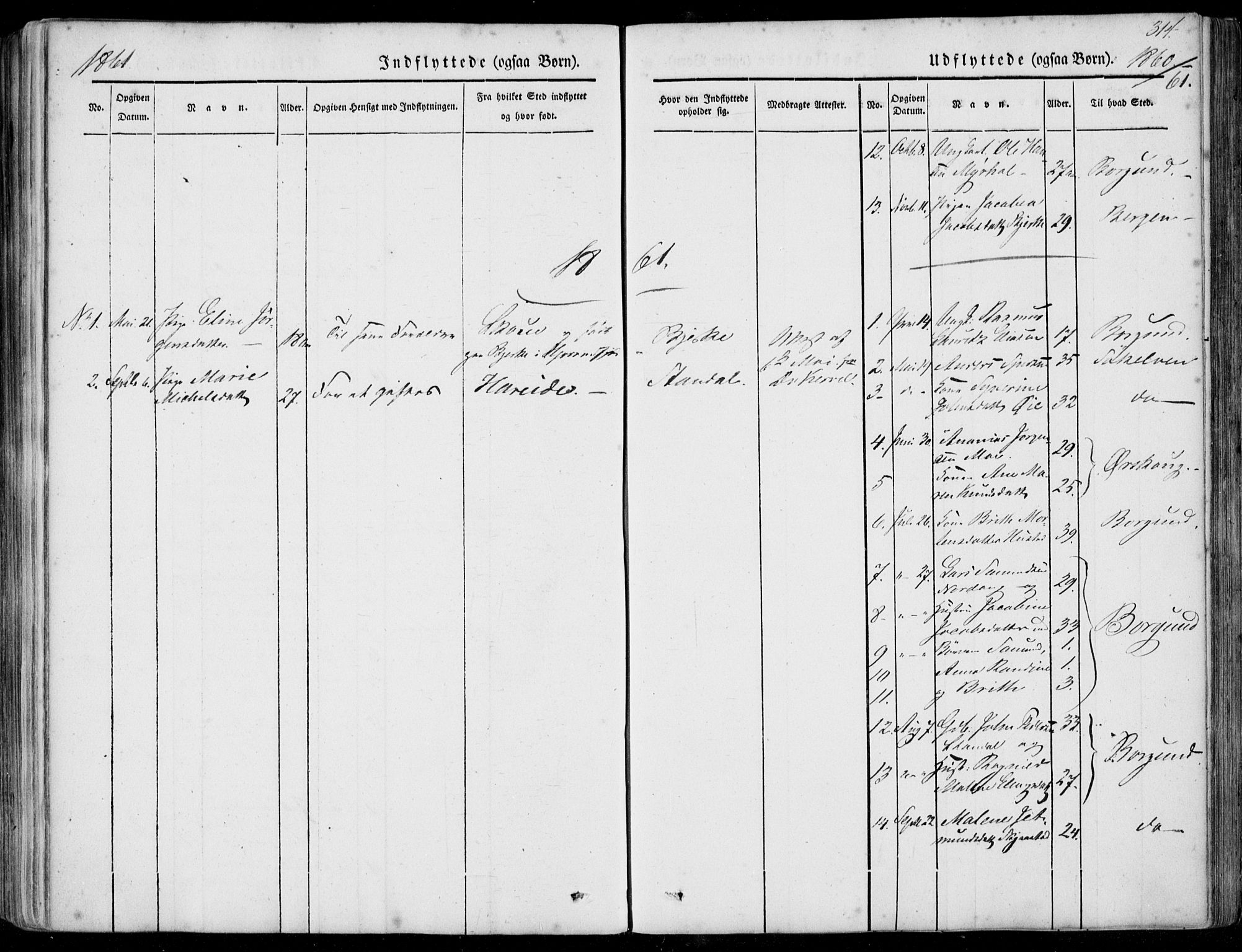 Ministerialprotokoller, klokkerbøker og fødselsregistre - Møre og Romsdal, SAT/A-1454/515/L0209: Ministerialbok nr. 515A05, 1847-1868, s. 314