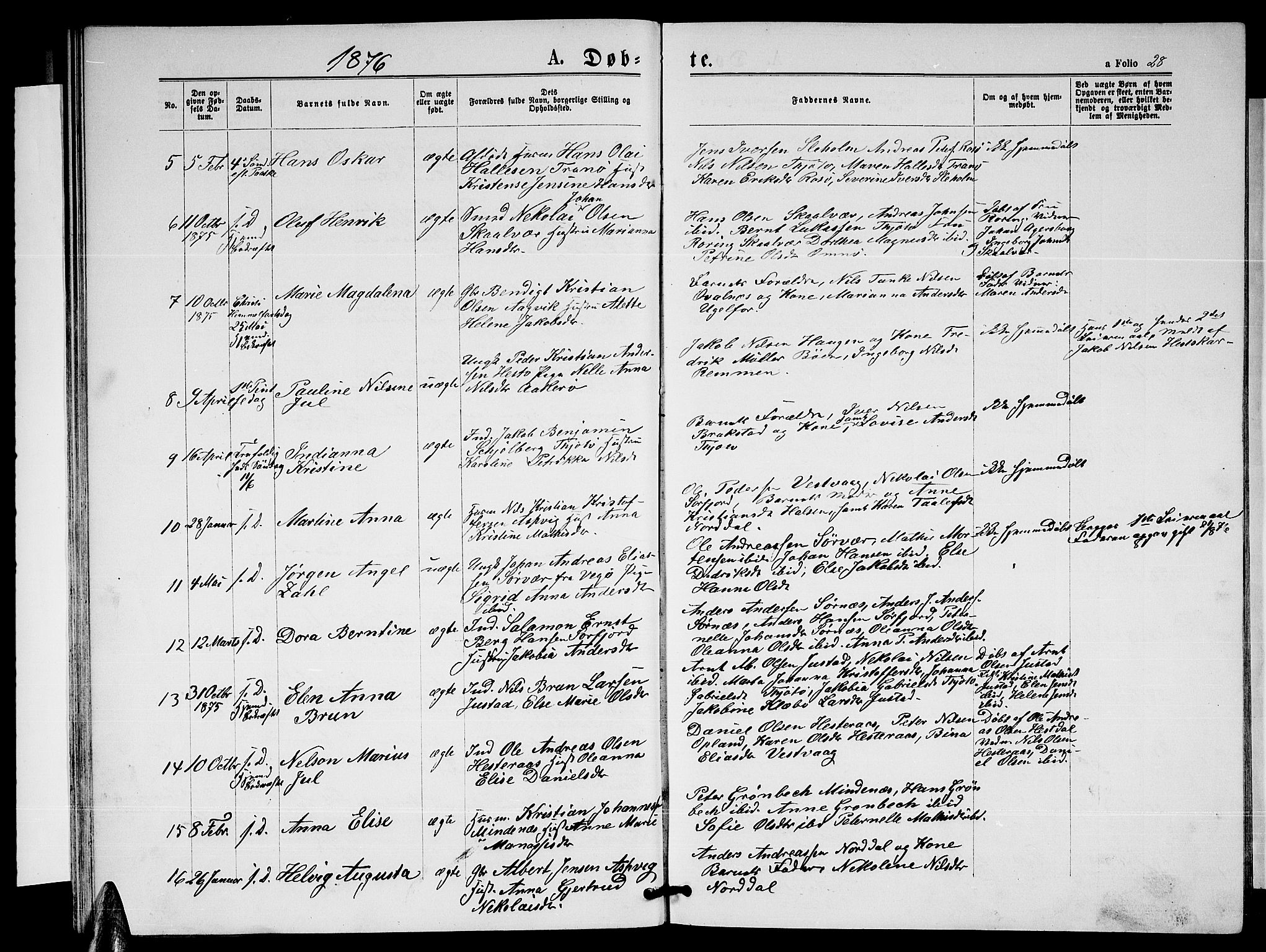 Ministerialprotokoller, klokkerbøker og fødselsregistre - Nordland, AV/SAT-A-1459/817/L0267: Klokkerbok nr. 817C02, 1870-1883, s. 28