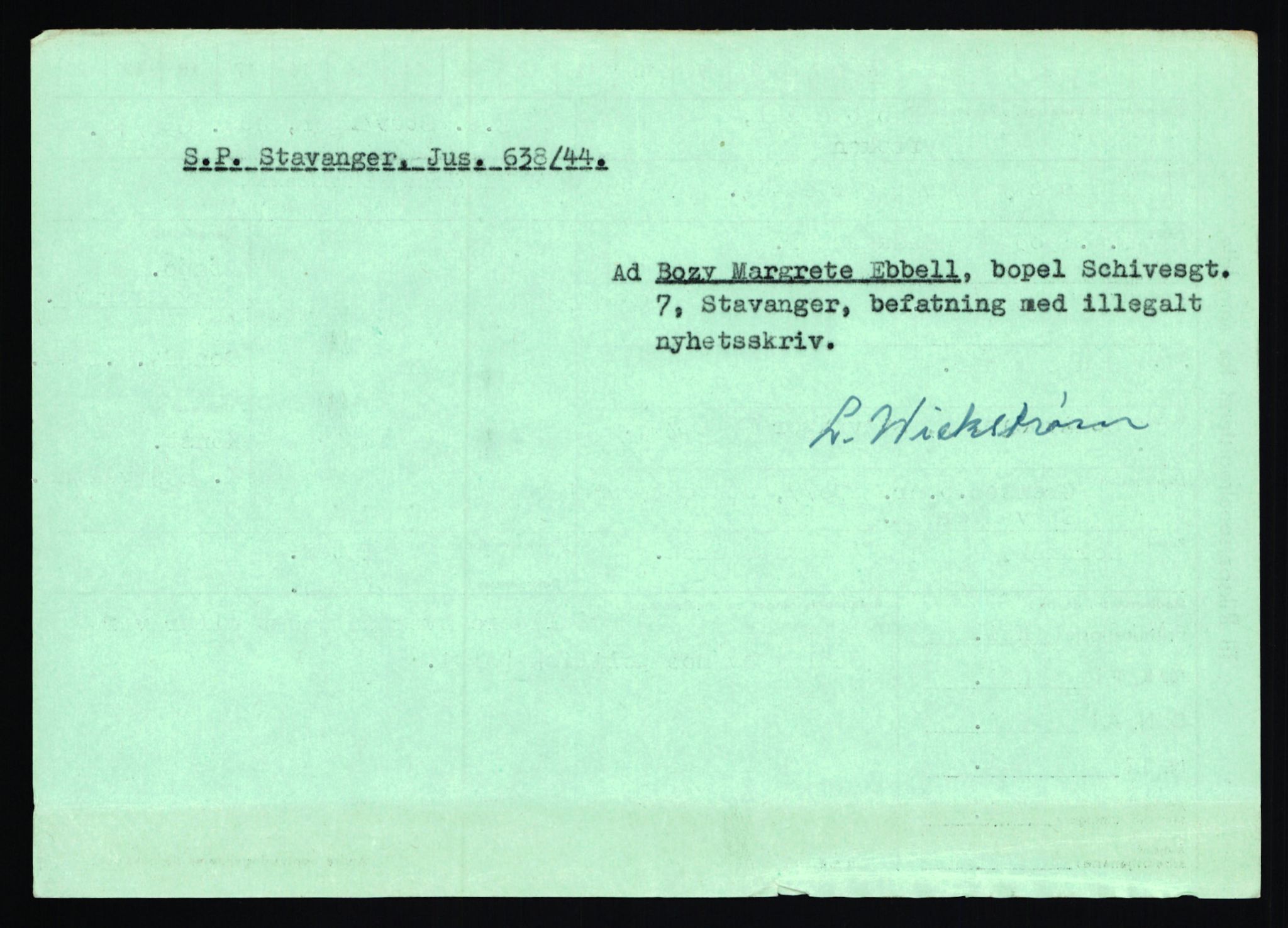 Statspolitiet - Hovedkontoret / Osloavdelingen, AV/RA-S-1329/C/Ca/L0003: Brechan - Eichinger	, 1943-1945, s. 4590