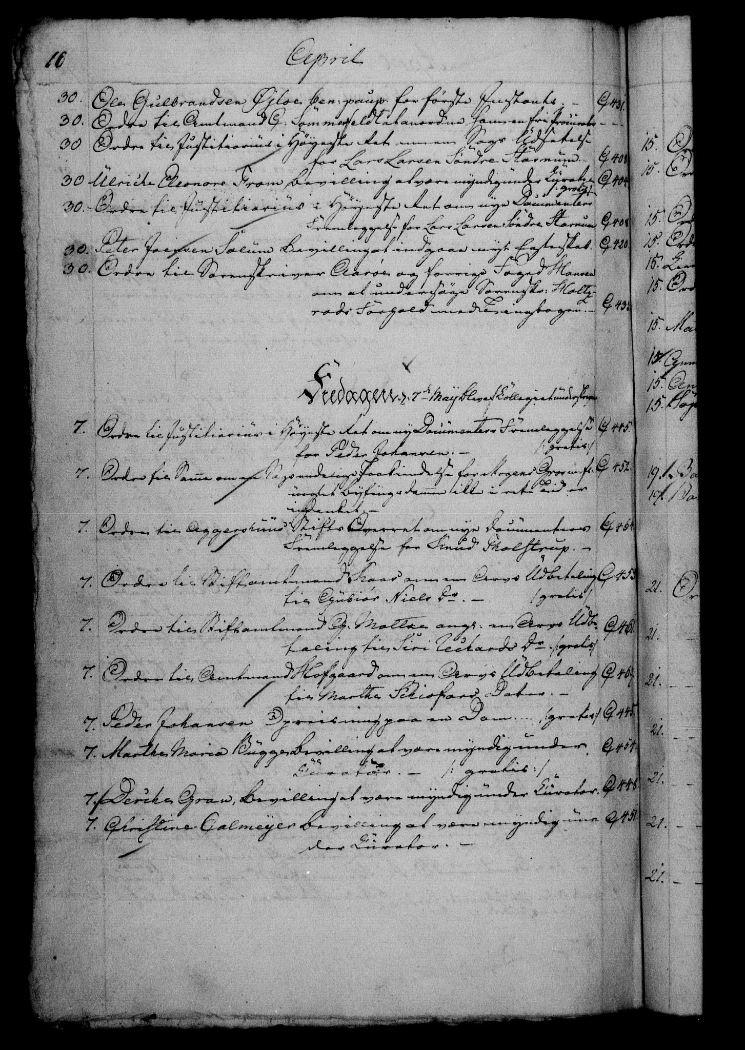 Danske Kanselli 1800-1814, AV/RA-EA-3024/H/Hf/Hfb/Hfbc/L0003: Underskrivelsesbok m. register, 1802, s. 16