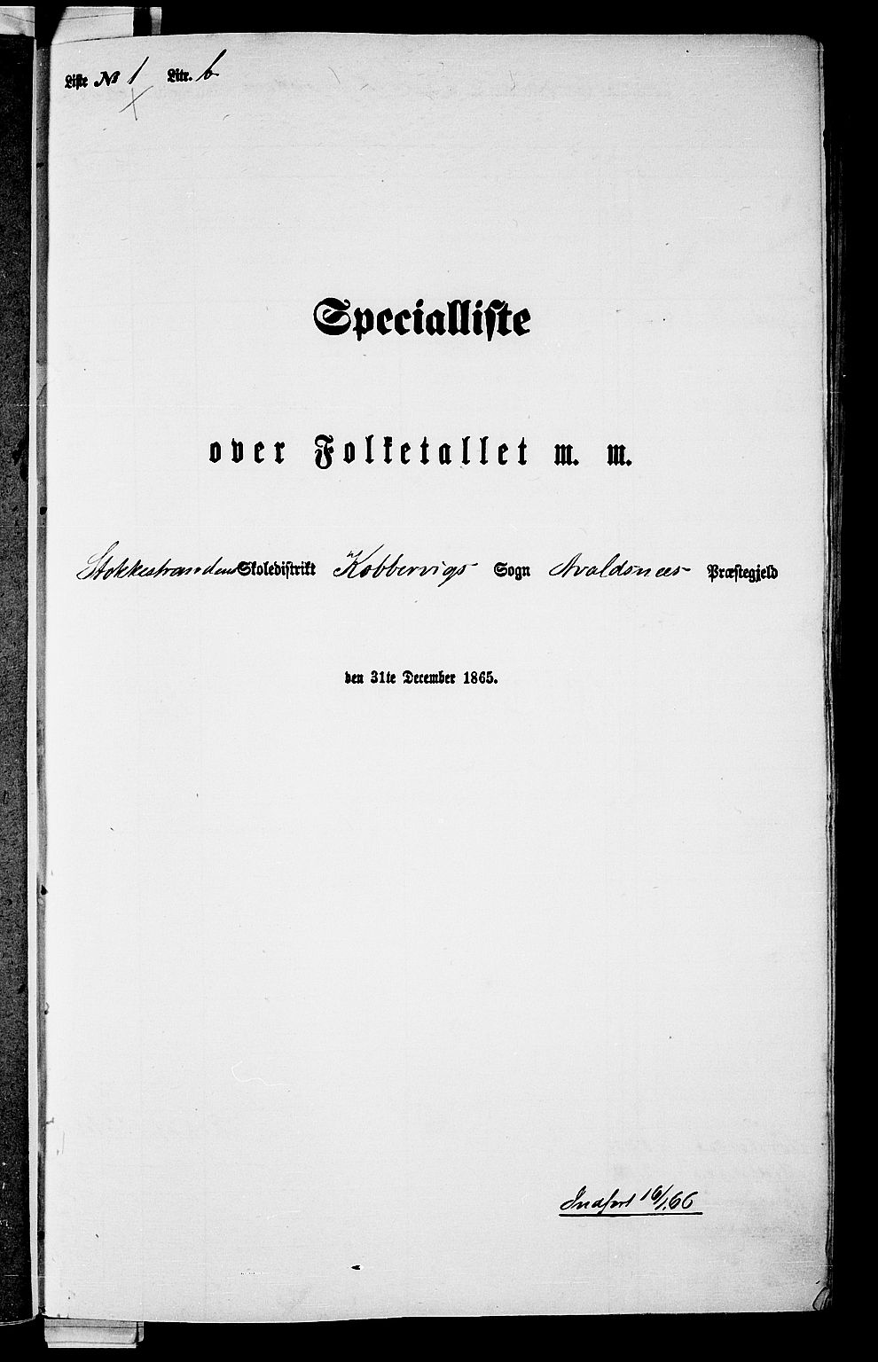 RA, Folketelling 1865 for 1147P Avaldsnes prestegjeld, 1865, s. 23