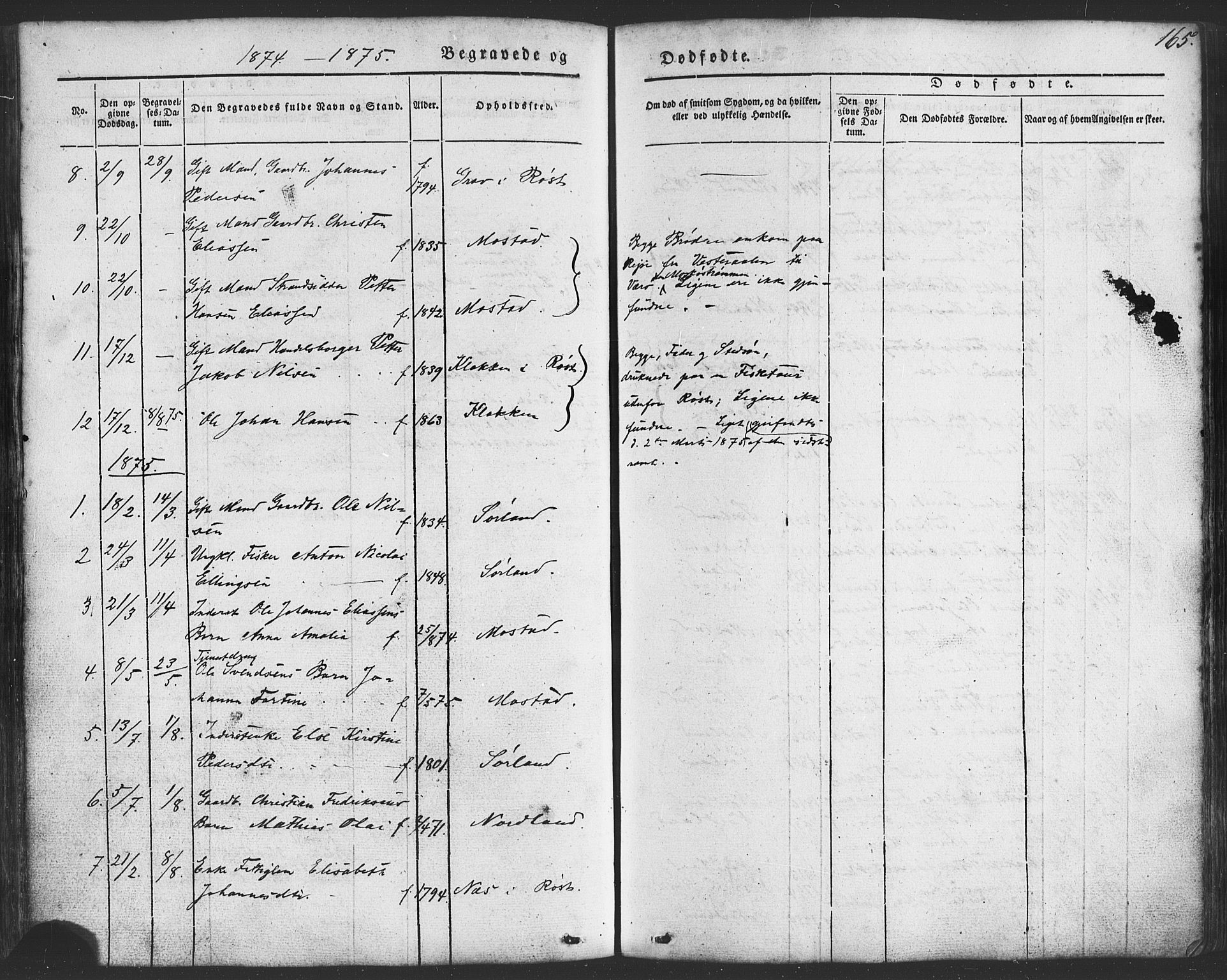 Ministerialprotokoller, klokkerbøker og fødselsregistre - Nordland, SAT/A-1459/807/L0121: Ministerialbok nr. 807A04, 1846-1879, s. 165